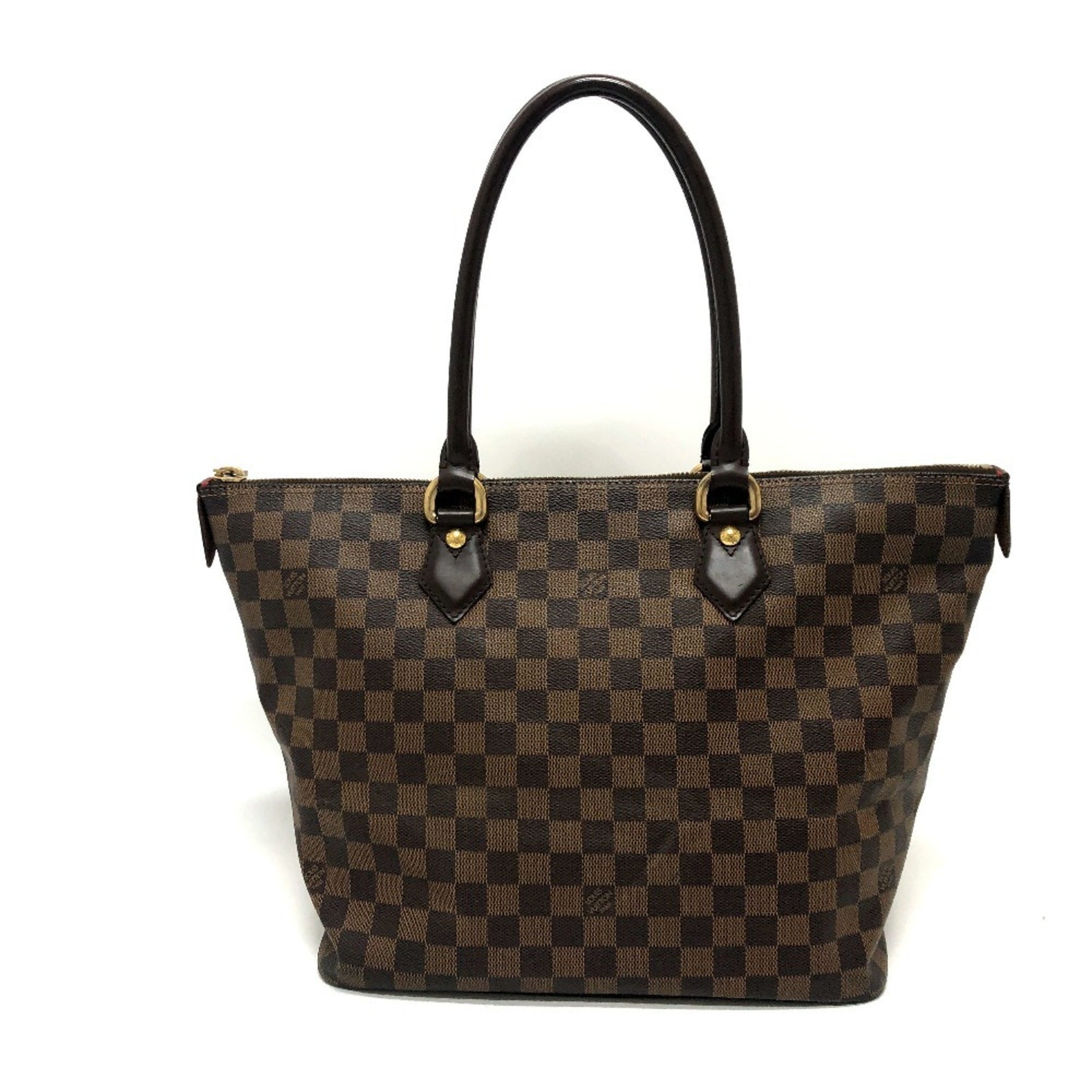 LOUIS VUITTON N51182 Saleya MM Tote Bag, Damier Canvas, Women's, Ebene, Brown