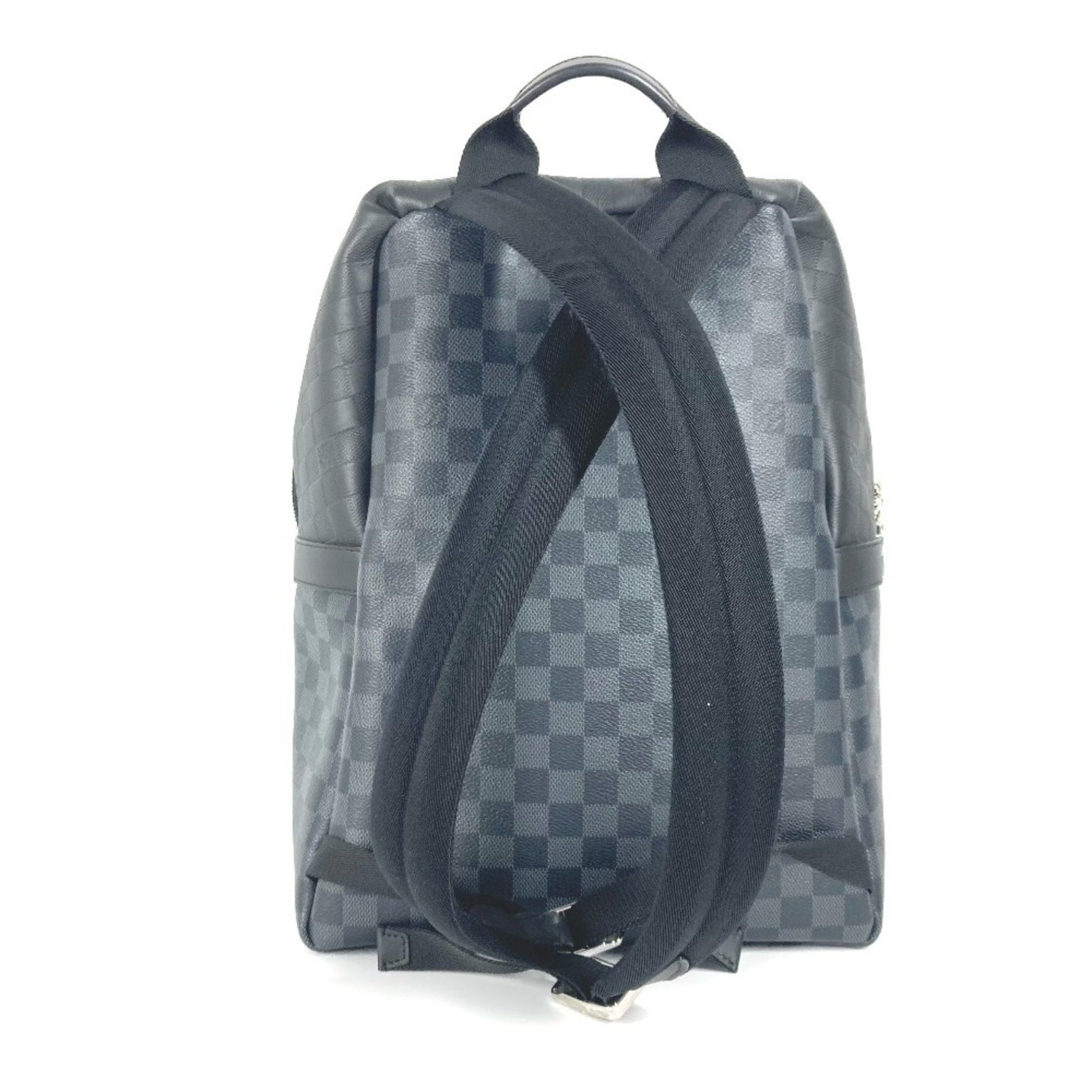 Louis Vuitton Damier Squared Discovery Backpack PM Bag Rucksack Infini Leather Graphite Canvas Men's Noir Black