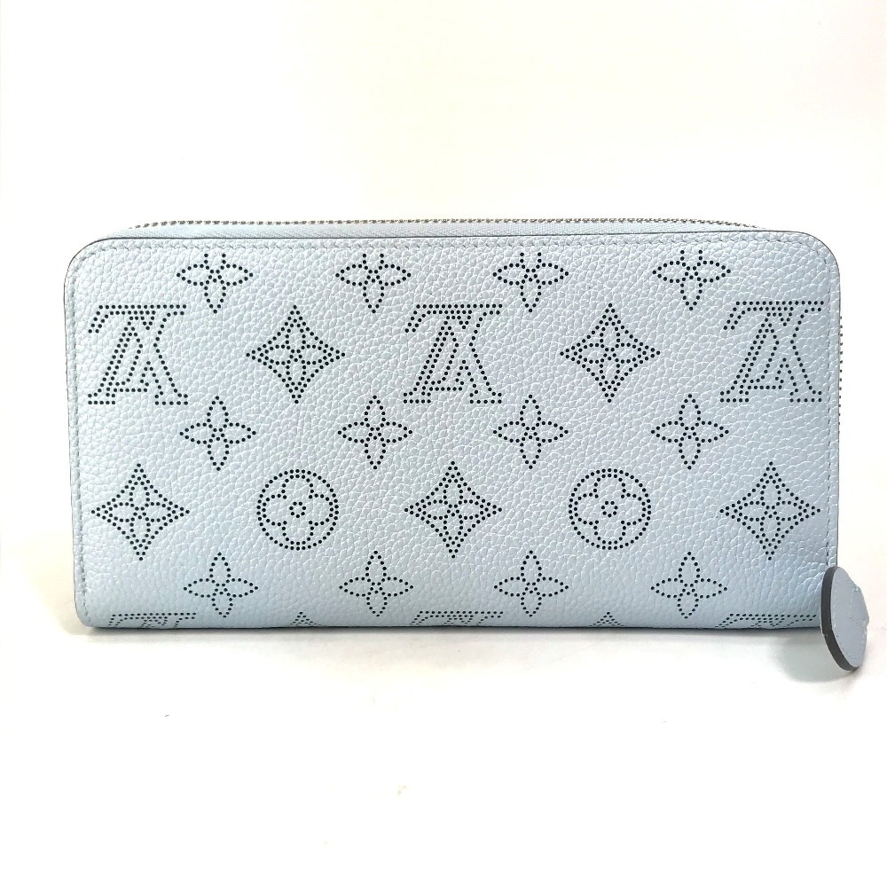 LOUIS VUITTON M82197 Monogram Mahina Zippy Wallet, Round Zipper Long Women's, Blue