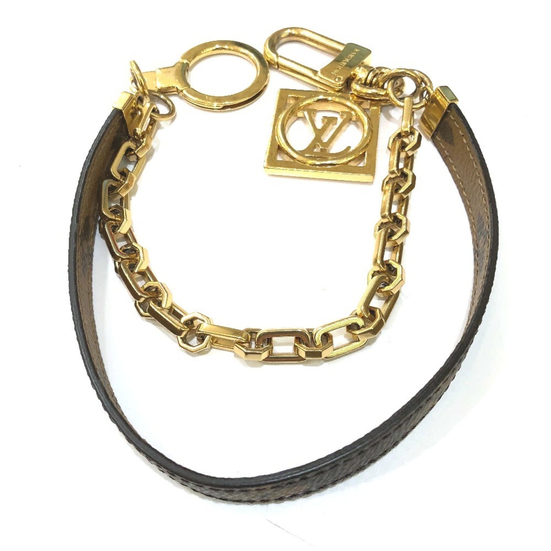 LOUIS VUITTON M69553 Monogram Reverse Chaine Dauphine Keychain/Key Ring Charm, Canvas, Women's, Brown