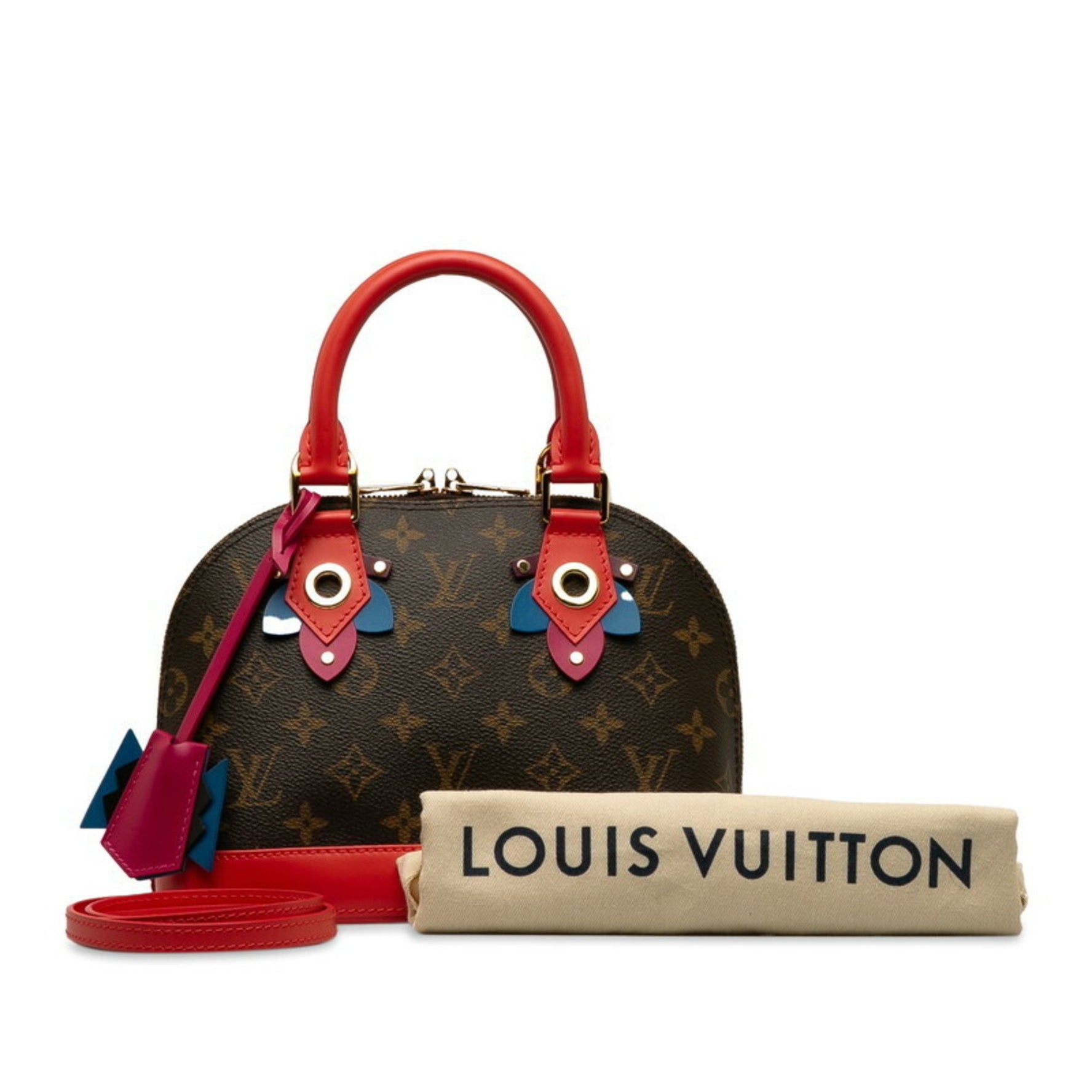 Louis Vuitton Monogram Alma BB Handbag Shoulder Bag M41659 Flamingo Red PVC Leather Women's LOUIS VUITTON