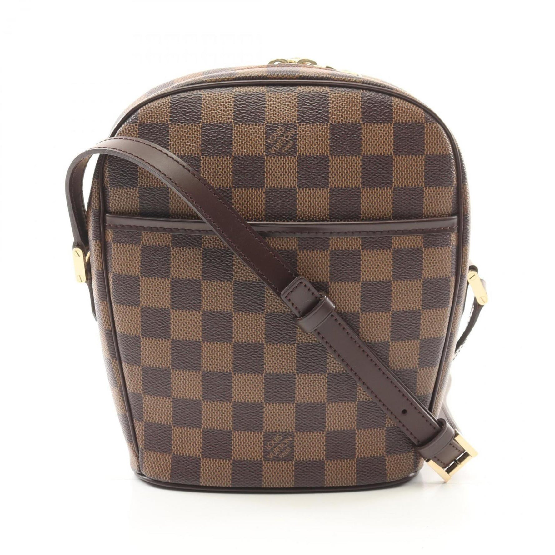 Louis Vuitton Ipanema PM Damier Ebene Shoulder Bag Coated Canvas Leather Bags