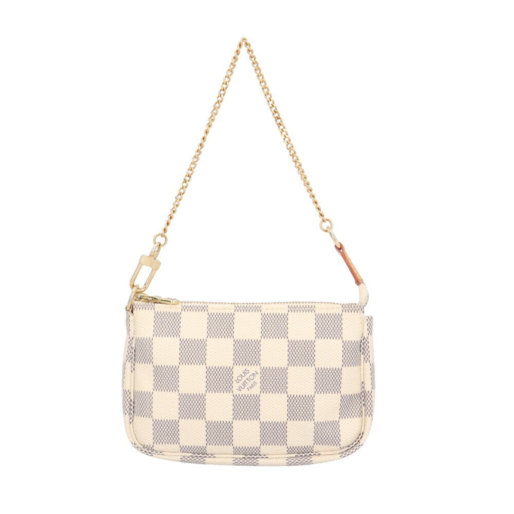 Louis Vuitton Mini Pochette Accessoires Damier Azur Handbag Canvas LOUIS VUITTON