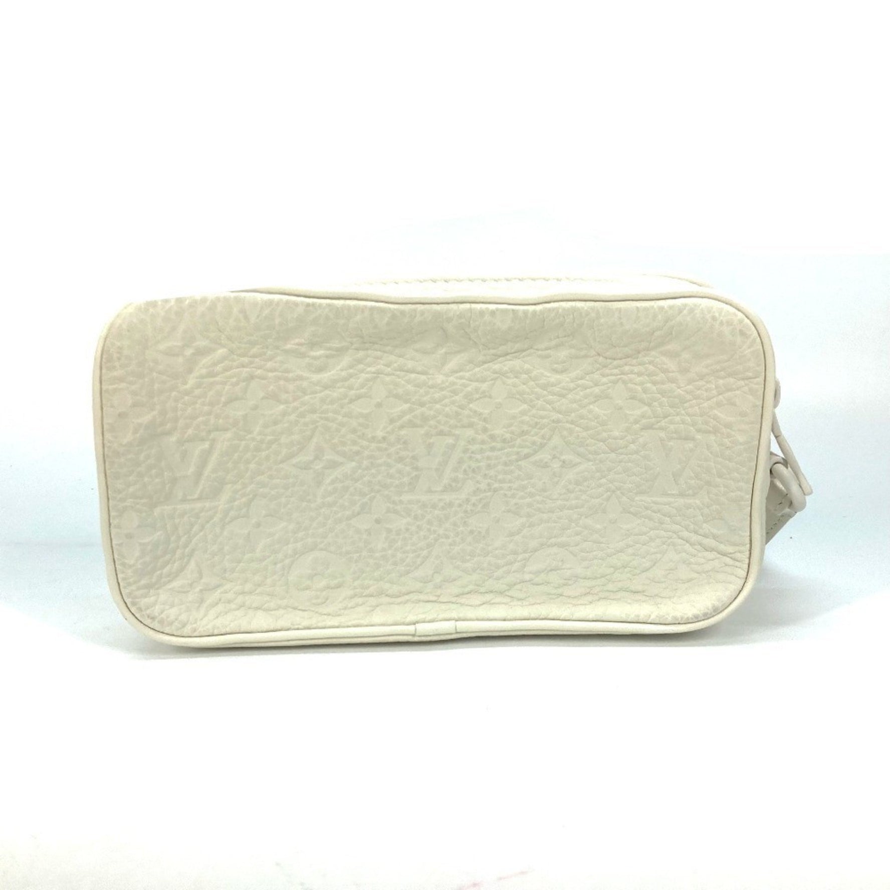 LOUIS VUITTON M53551 Monogram Empreinte Pochette Volga Second Bag with Strap and Chain Clutch, Leather, Women's, White
