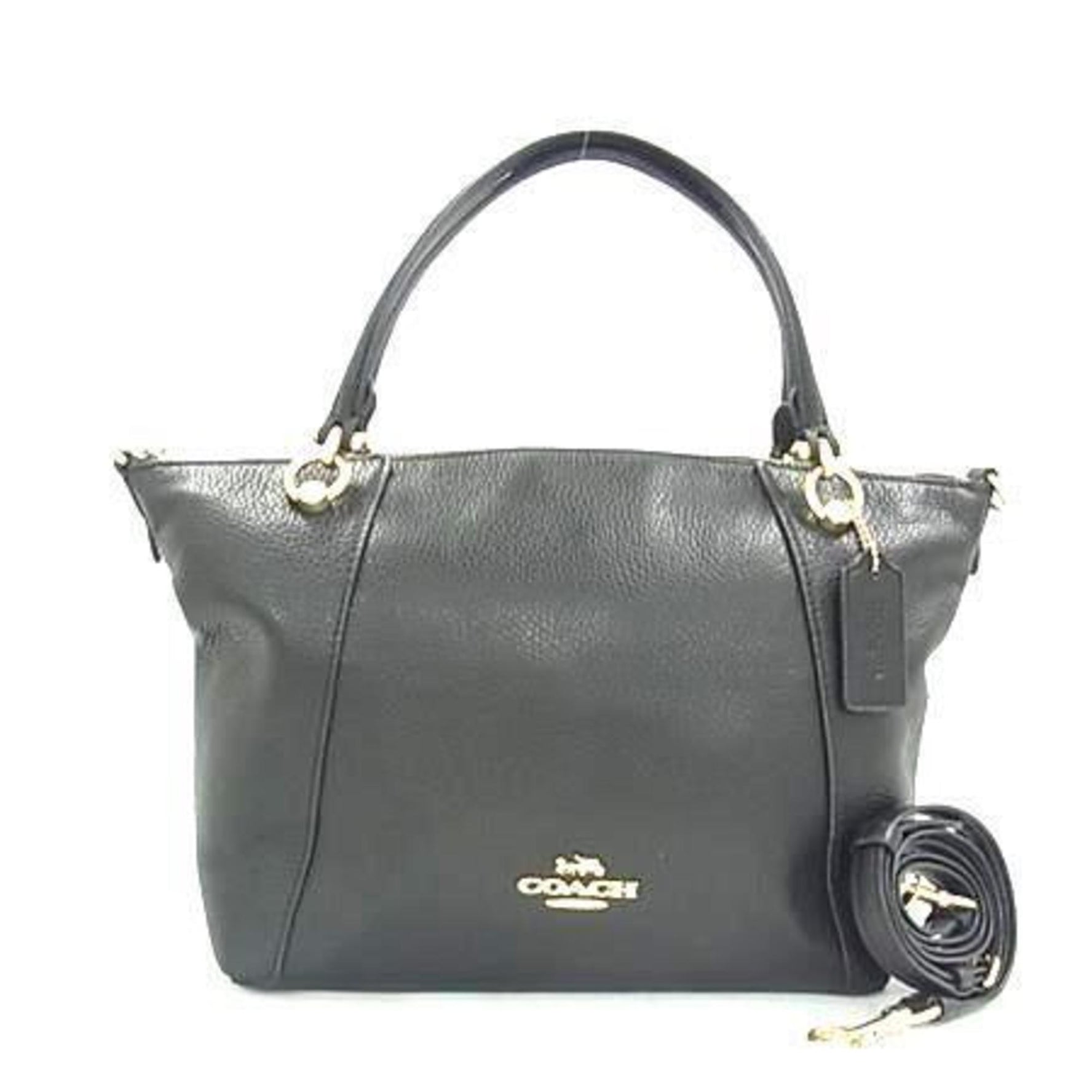 COACH Casey Satchel Leather Shoulder Bag