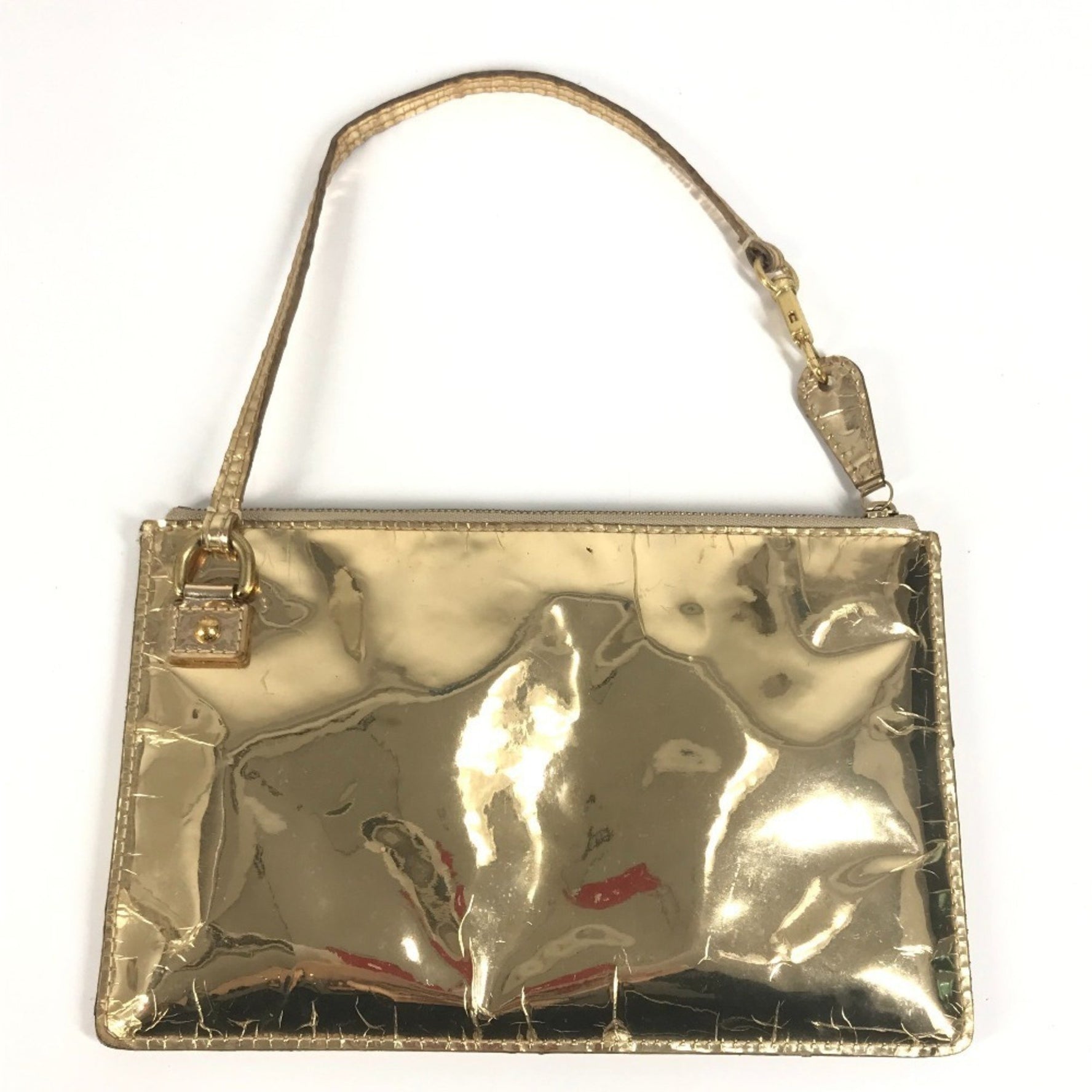 LOUIS VUITTON Monogram Miroir Pochette Plat Pouch Shoulder Bag Clutch Handbag Leather Men's