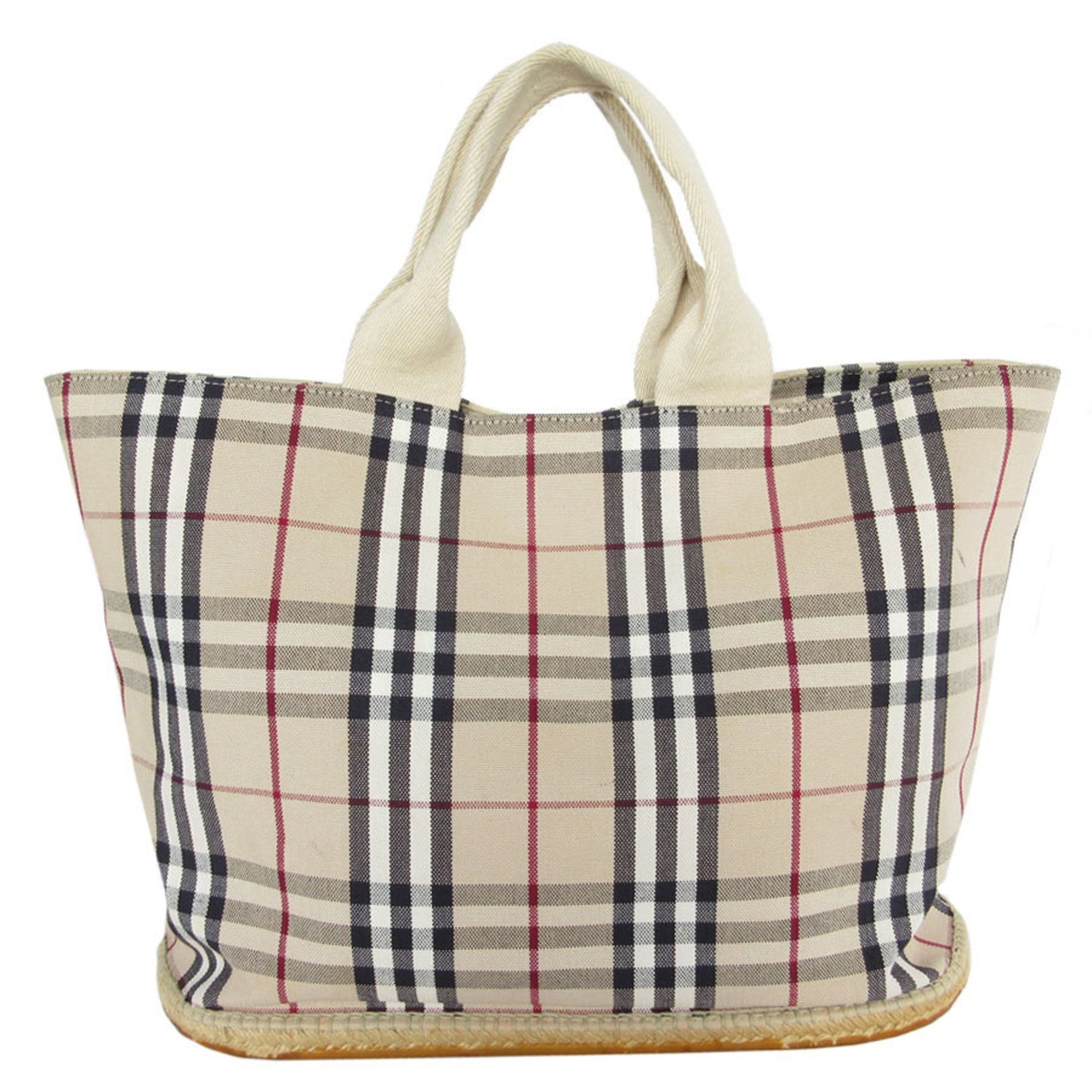Burberry Handbag Tote Bag Nova Check Canvas Rubber Beige Multicolor Men's Women's s0260