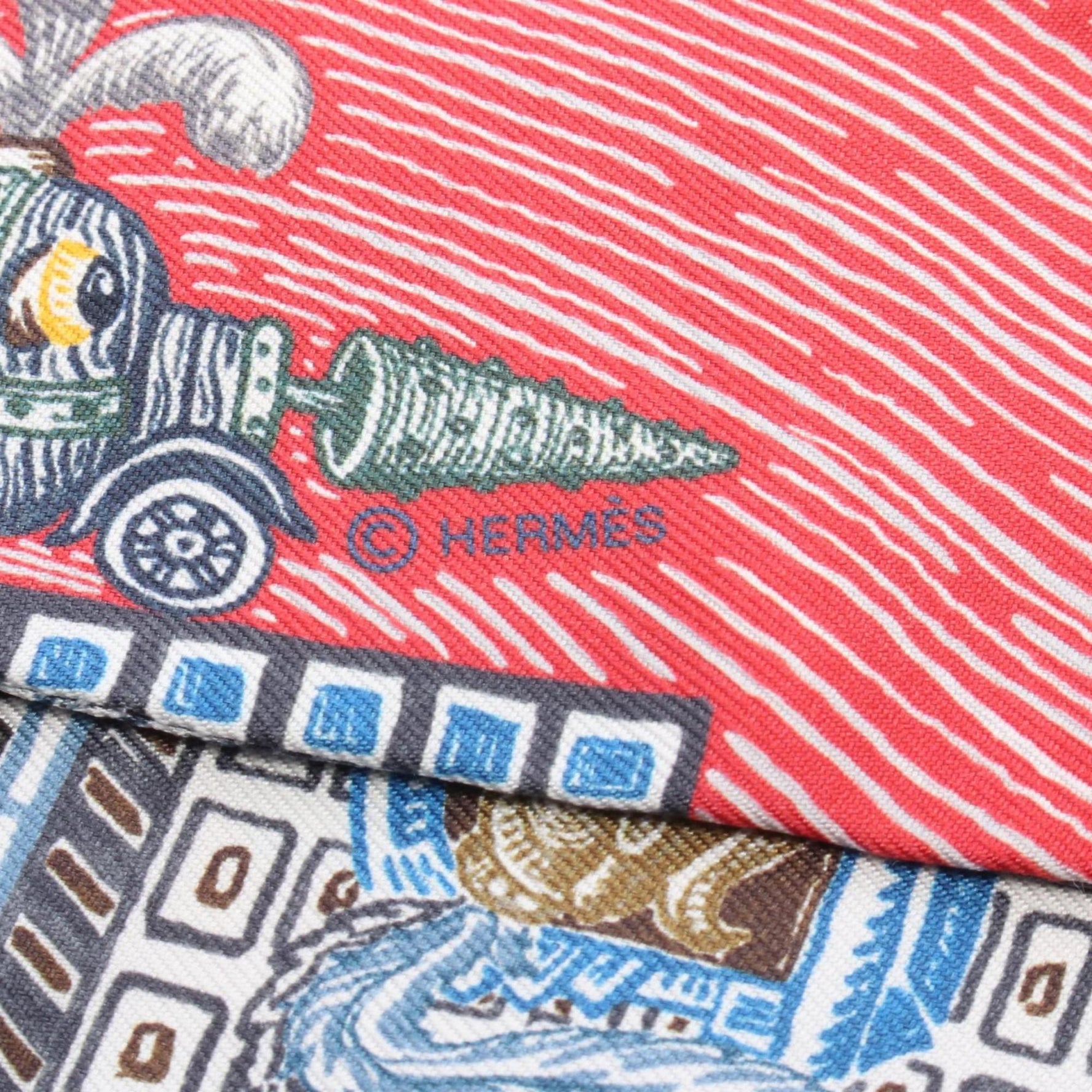 Hermes Hermès Twilly SUPER SILK QUEST Scarf, Silk, Multicolor