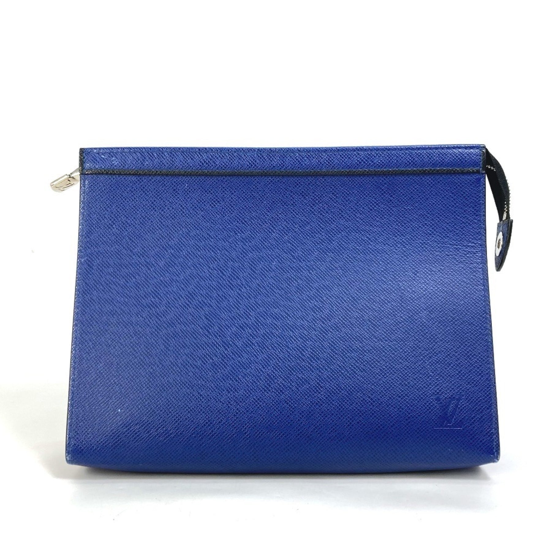 Louis Vuitton Taiga Pochette Voyage MM Pouch Second Bag in Leather, Men's Cobalt