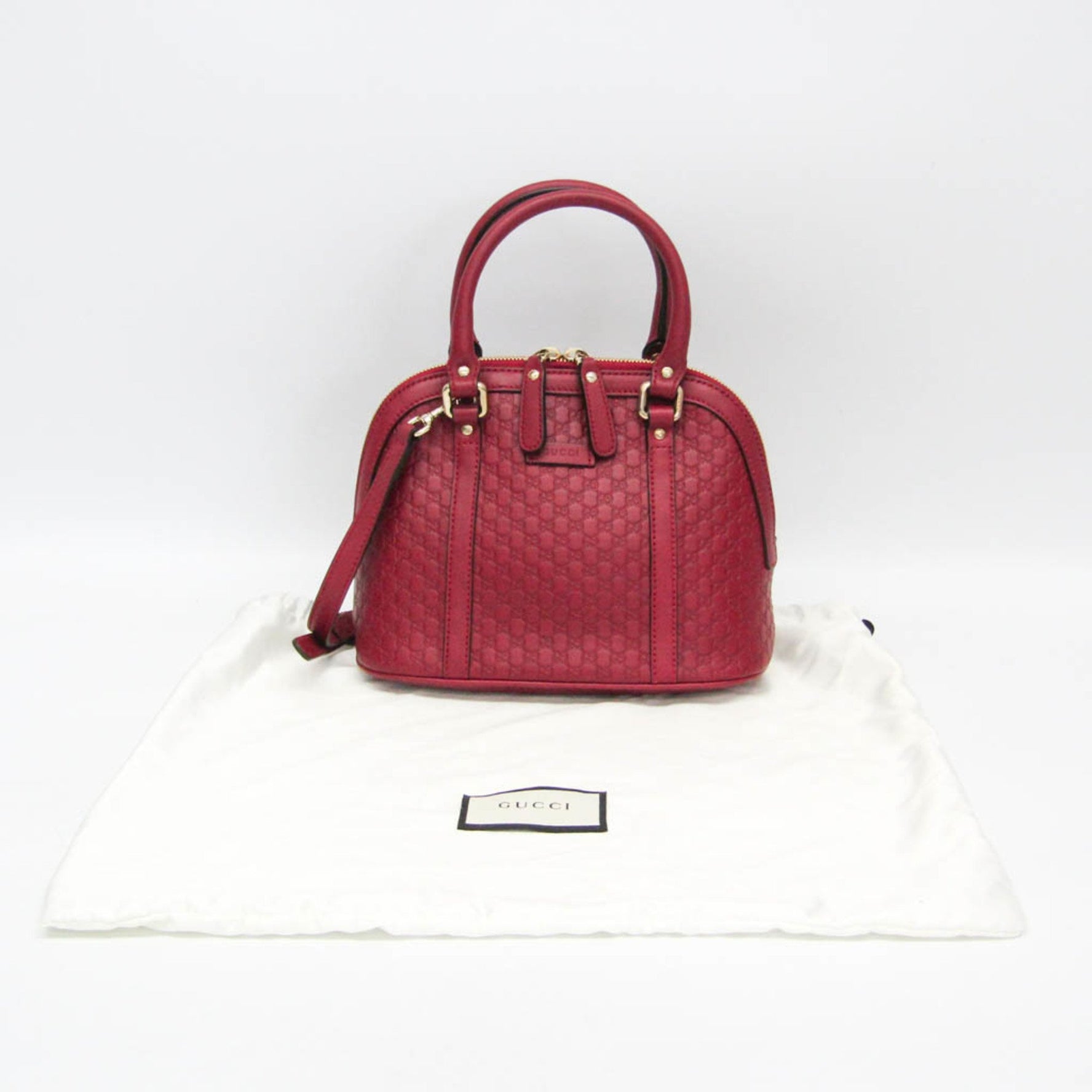 Gucci MicroGuccissima Leather Handbag,Shoulder Bag Red Color