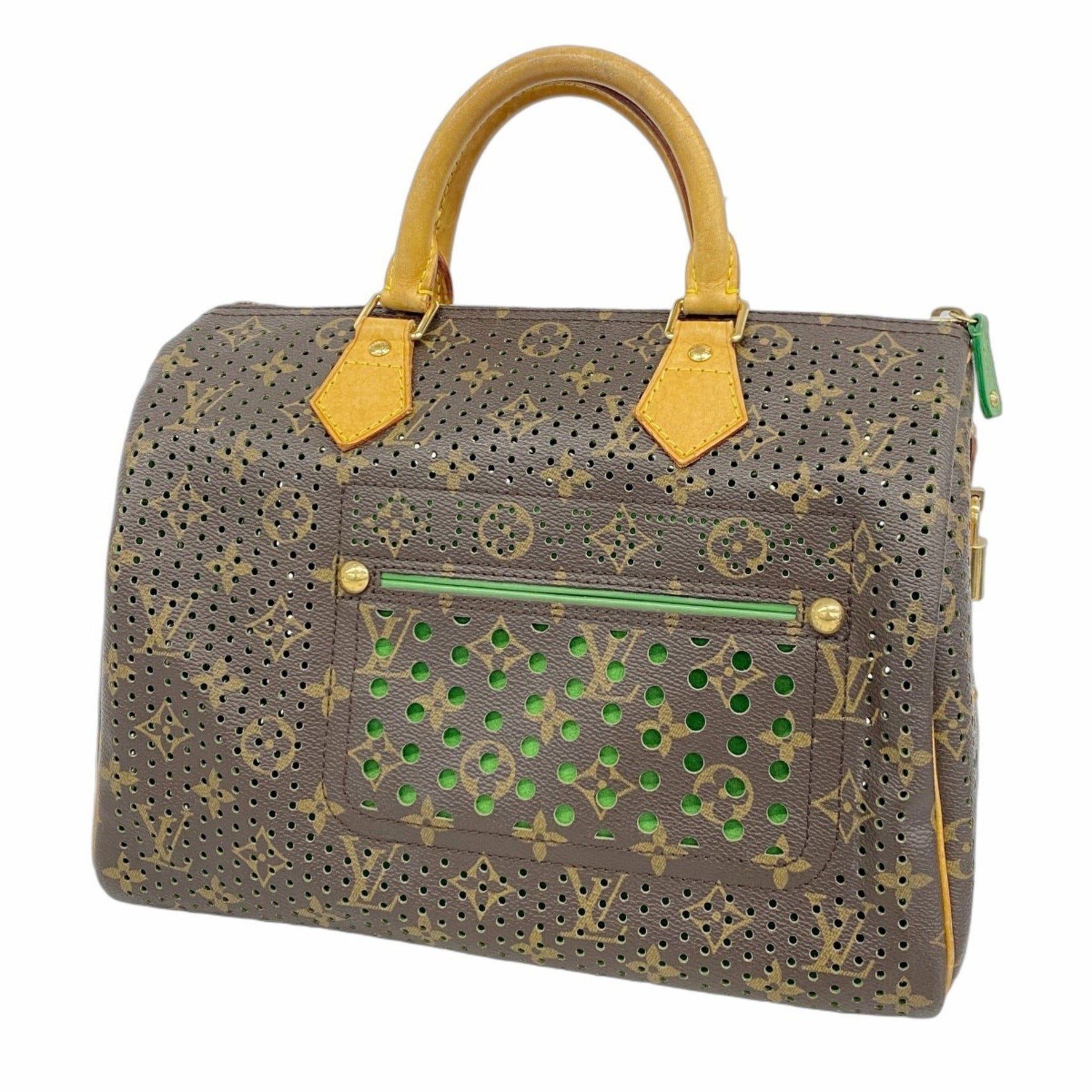Louis Vuitton Monogram Perforated Speedy 30 Handbag M95181 Vert Women's