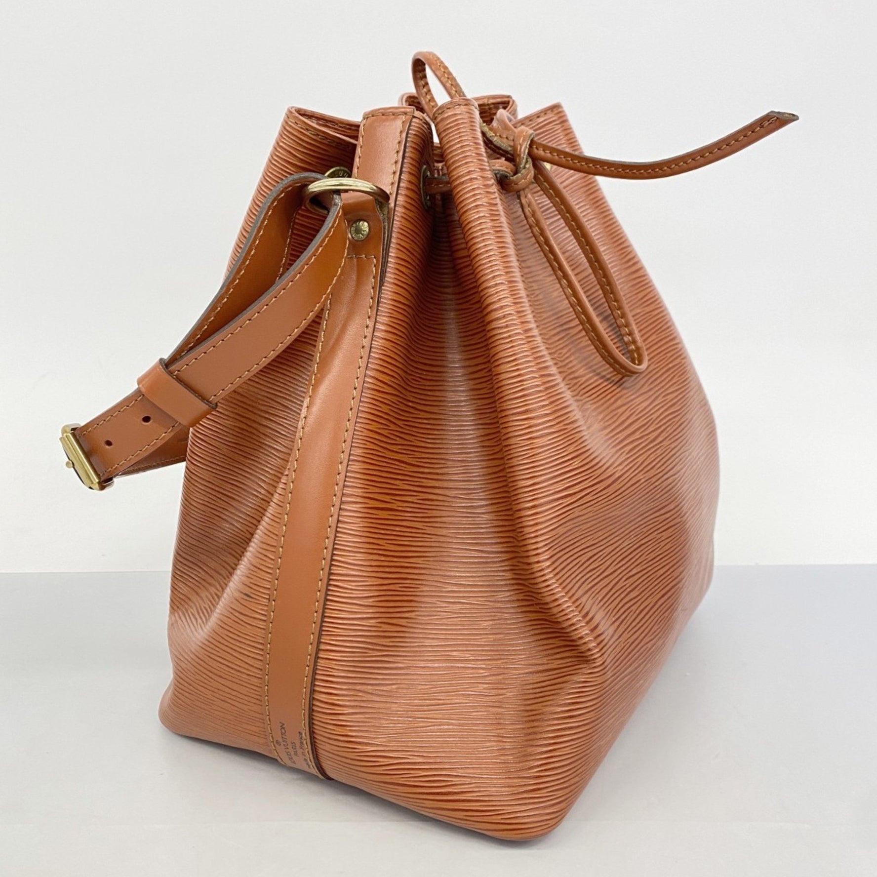 Louis Vuitton Epi Petit Noe Shoulder Bag M44103 Kenya Brown Women's