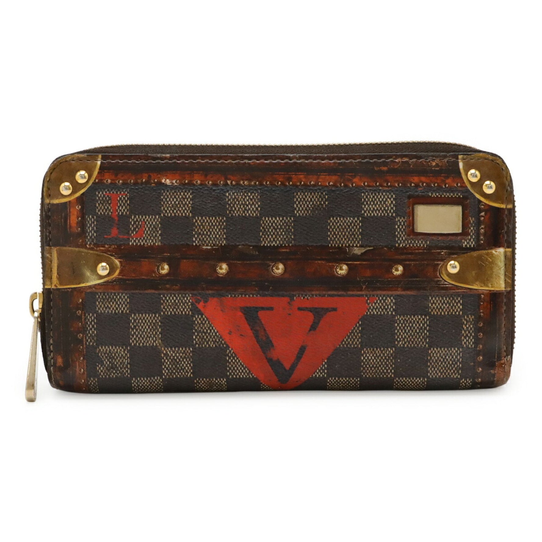 LOUIS VUITTON Transformed Damier Zippy Wallet Trompe L'oeil Round Long