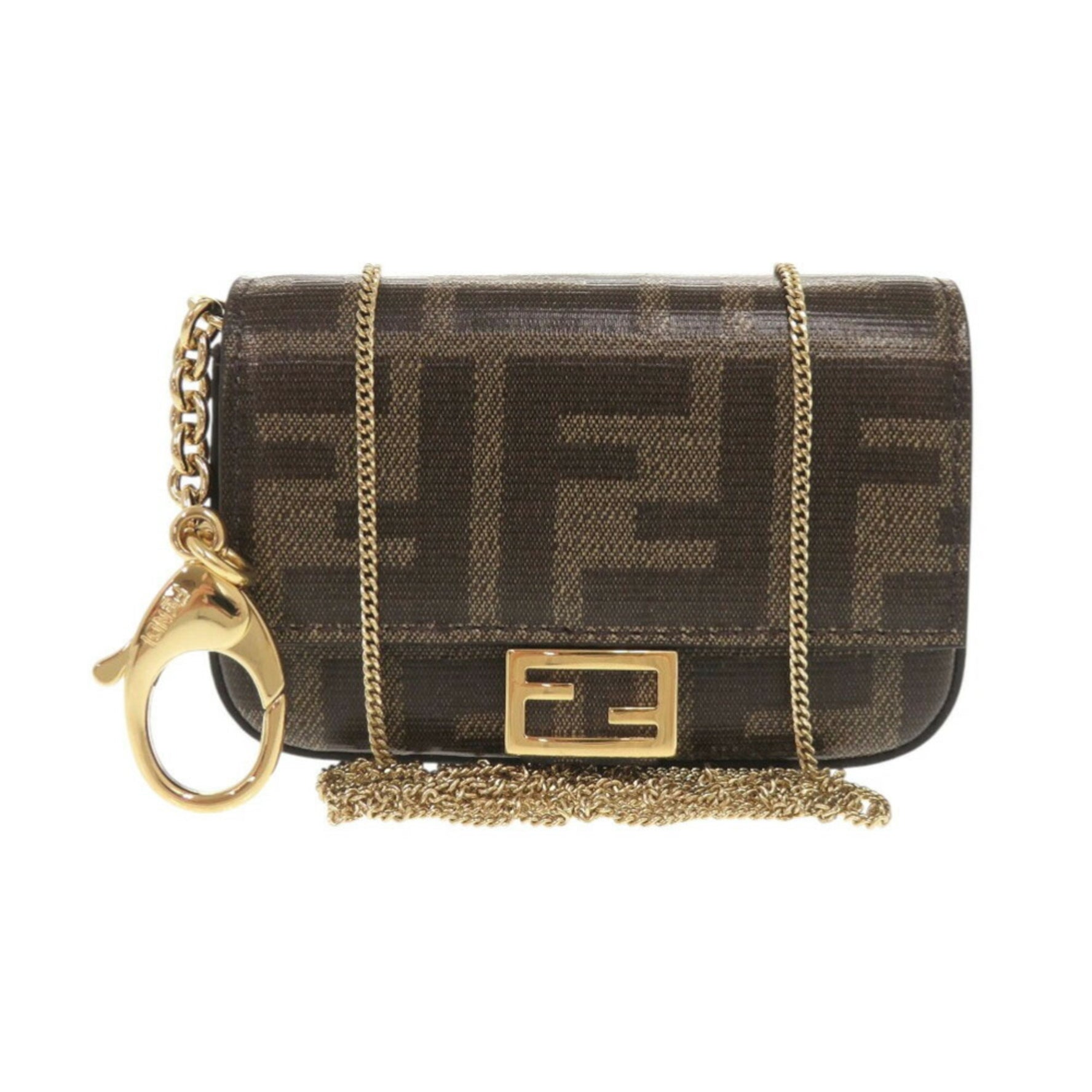 Like new Fendi Nano Baguette Charm PVC Chain Shoulder Bag Pouch