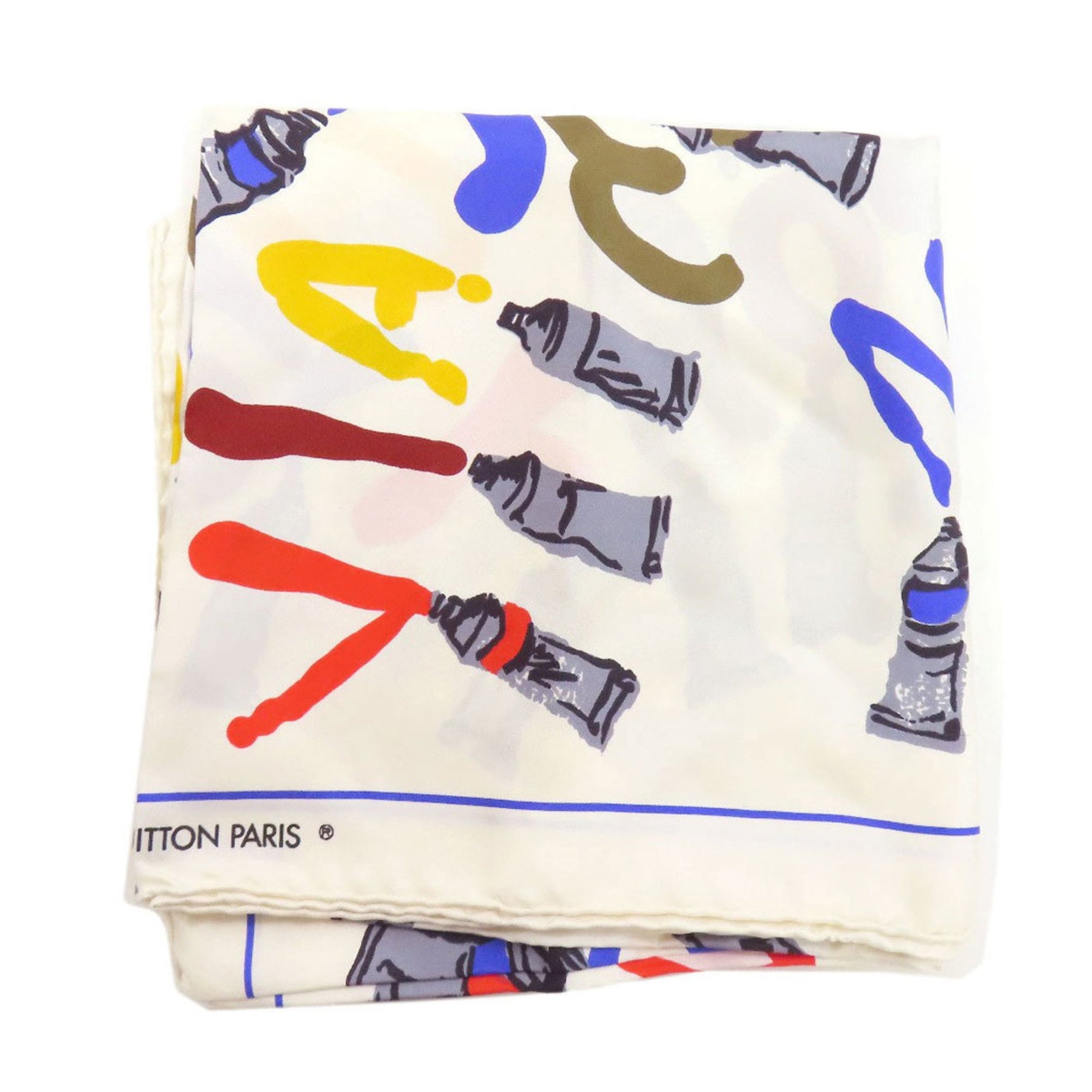 Louis Vuitton Paint Pattern Scarf Silk Women's LOUIS VUITTON