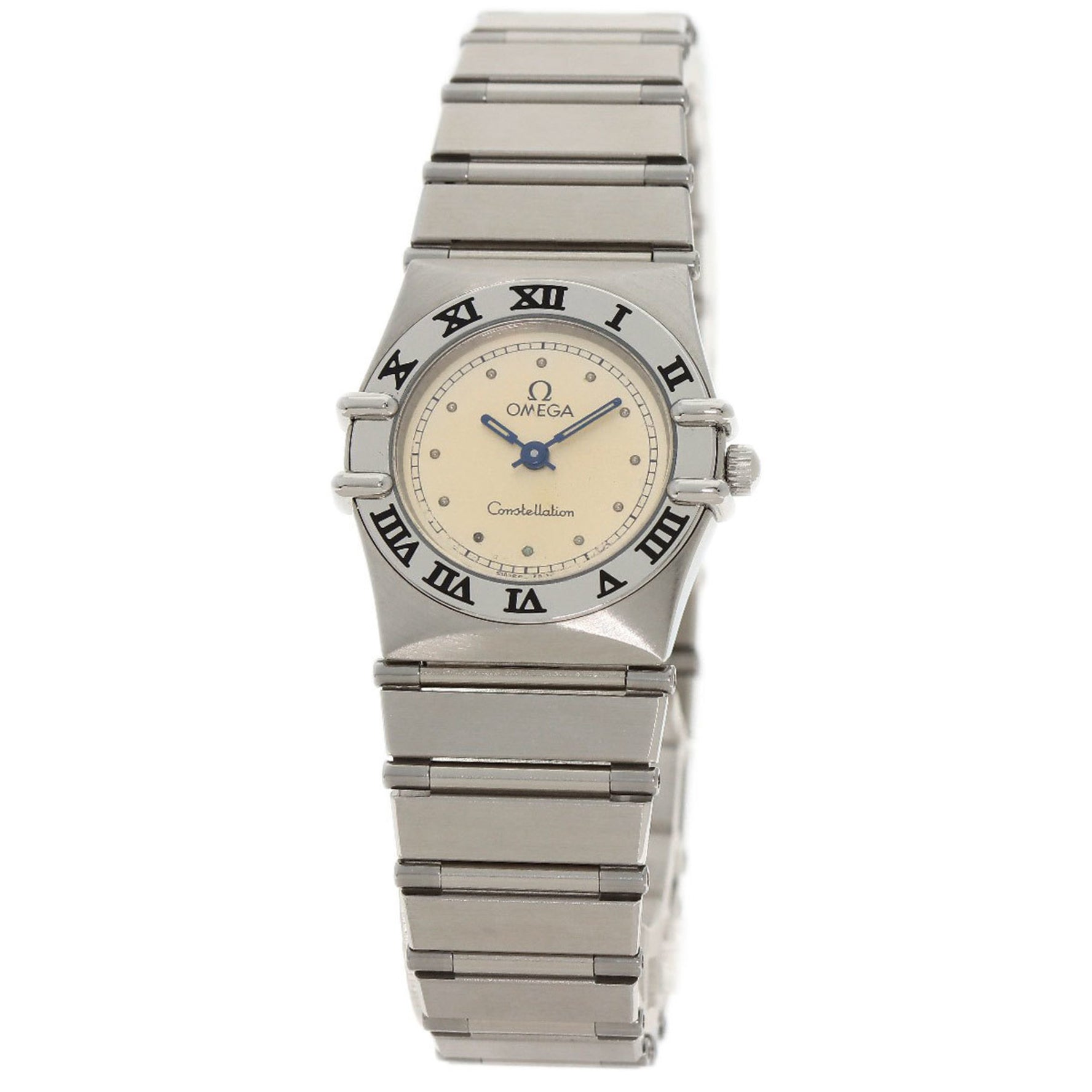 OMEGA Constellation Flat Bezel Watch Stainless Steel SS Ladies