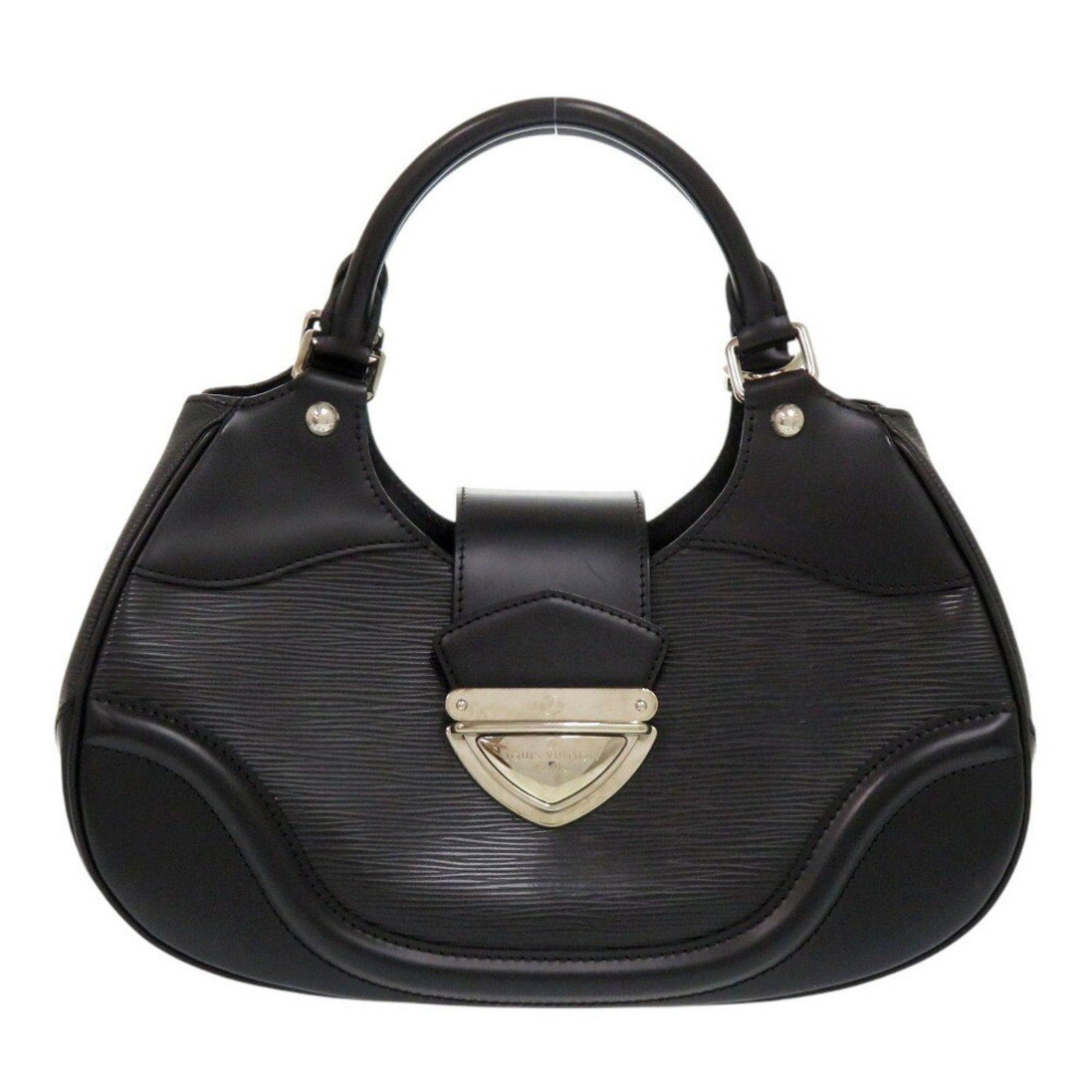 Louis Vuitton Sac Montaigne Epi M59302 Handbag Leather Noir LV 0681LOUIS VUITTON Women's