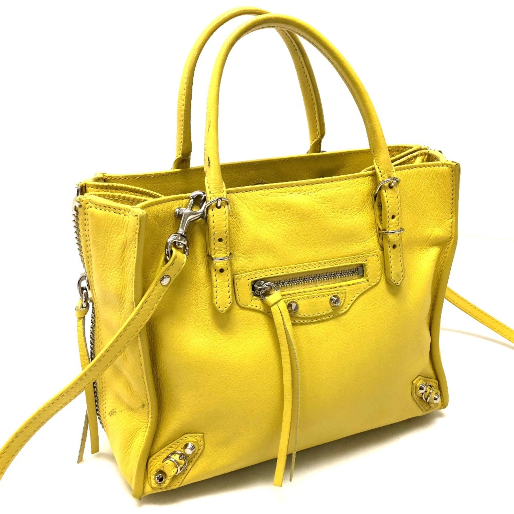 Balenciaga Tote Bag Bag 2Way Hand Bag Shoulder Bag yellow