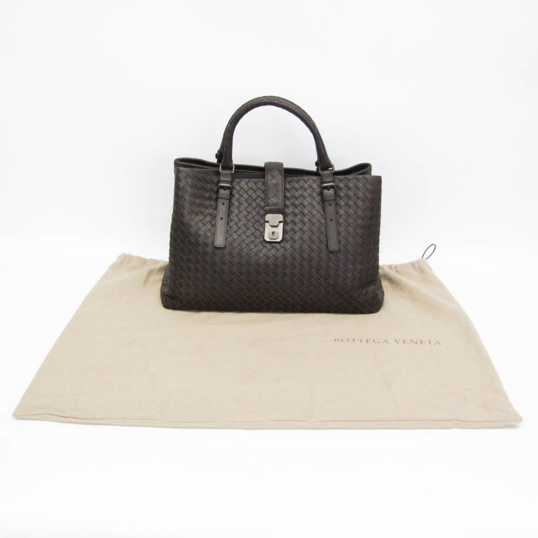 Bottega Veneta Intrecciato Leather Handbag,Tote Bag Dark Brown