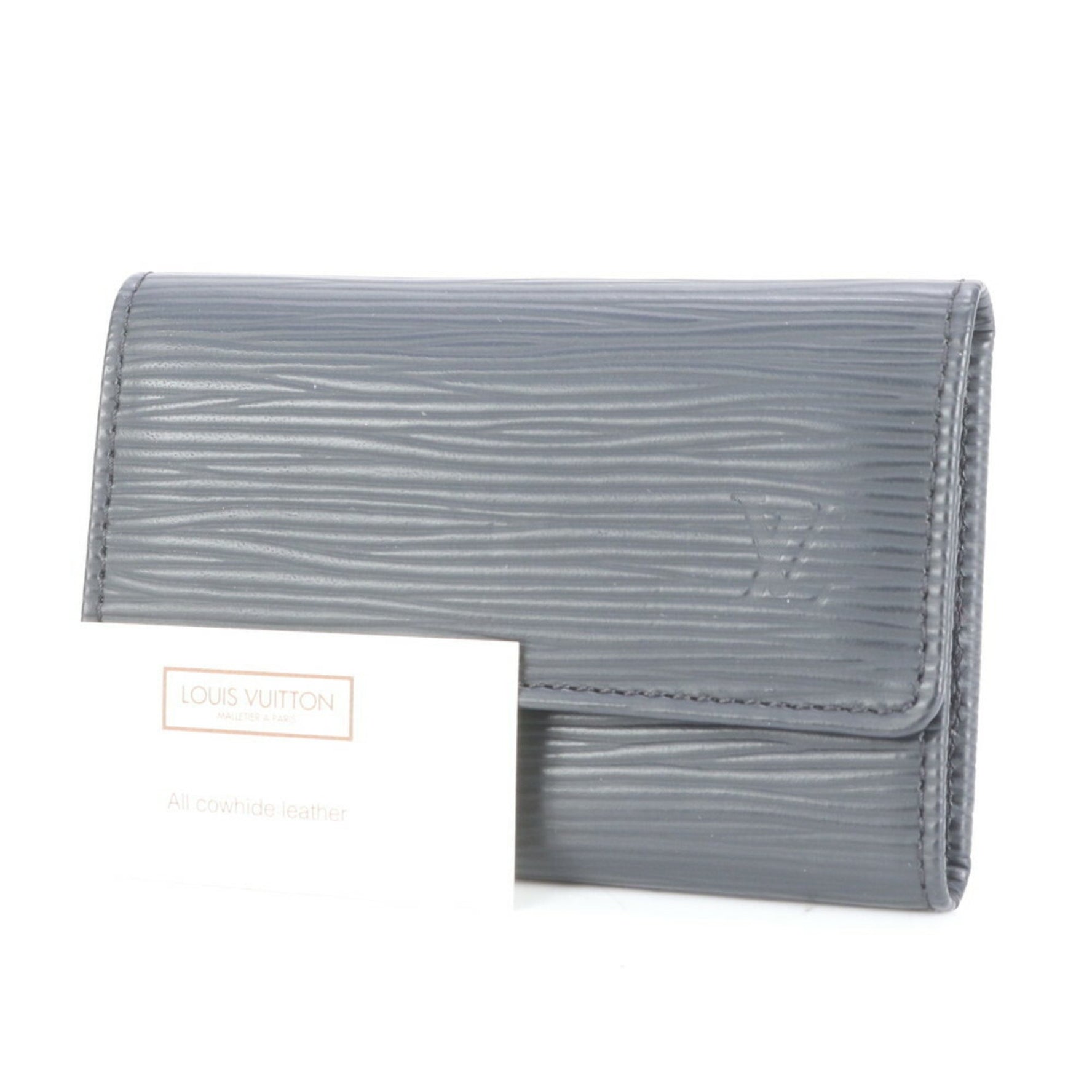Louis Vuitton Epi Multicle 6 Leather Key Case with Rings, M63812, Black and Silver Hardware, Men's