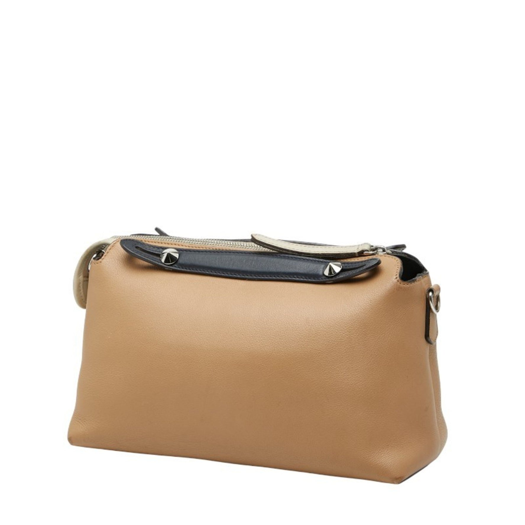 Fendi By the Way Medium Handbag/Shoulder Bag, Beige/Black Leather