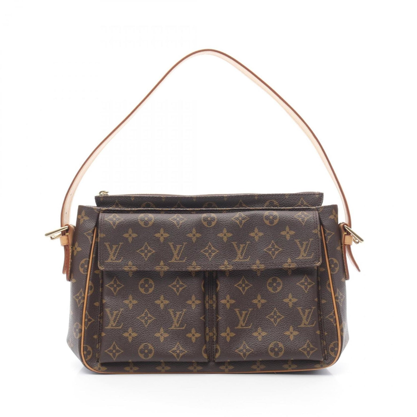 Louis Vuitton Vivacite GM Shoulder Bag Coated Canvas Leather Monogram