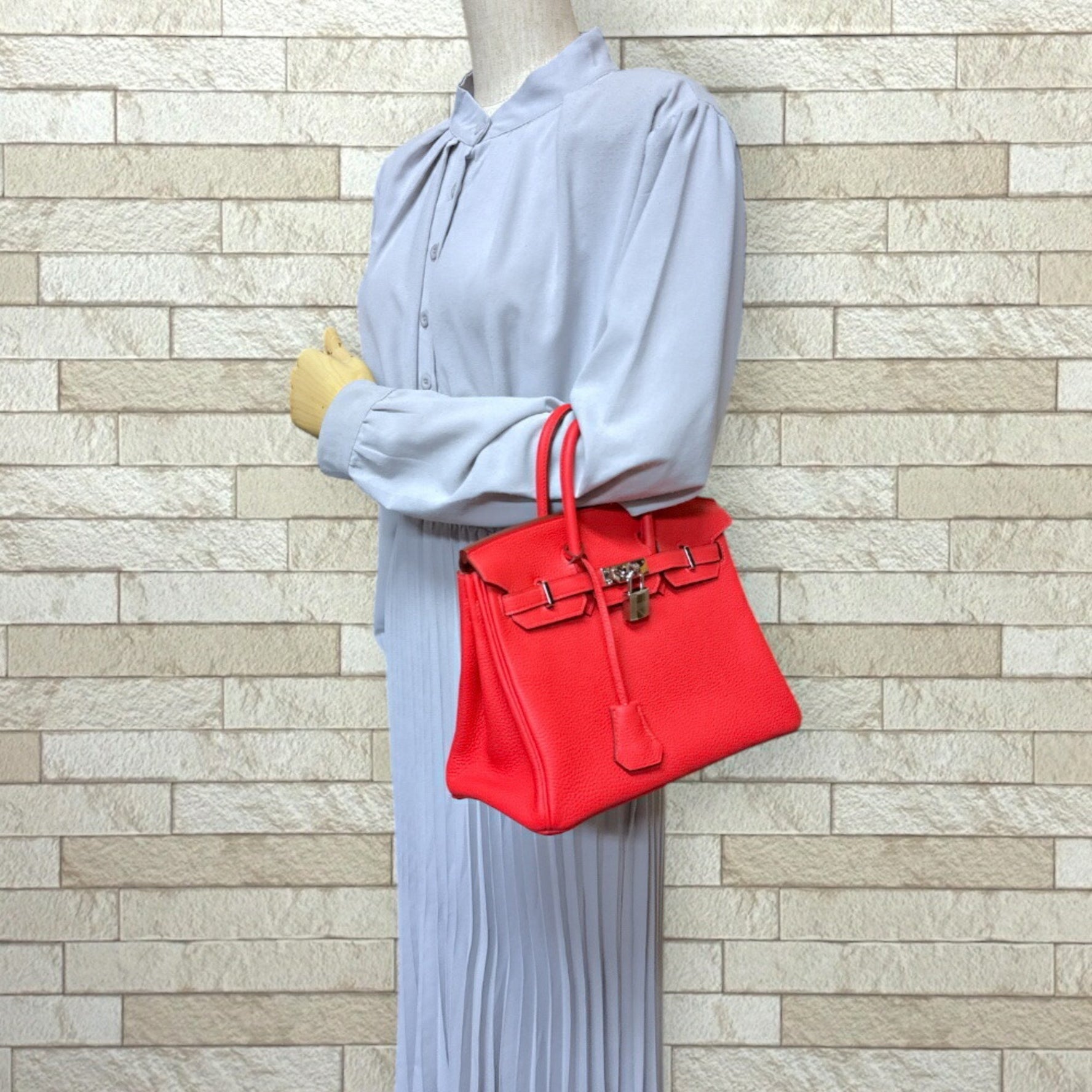 Hermes Birkin 25 Handbag Togo Pink Women's HERMES