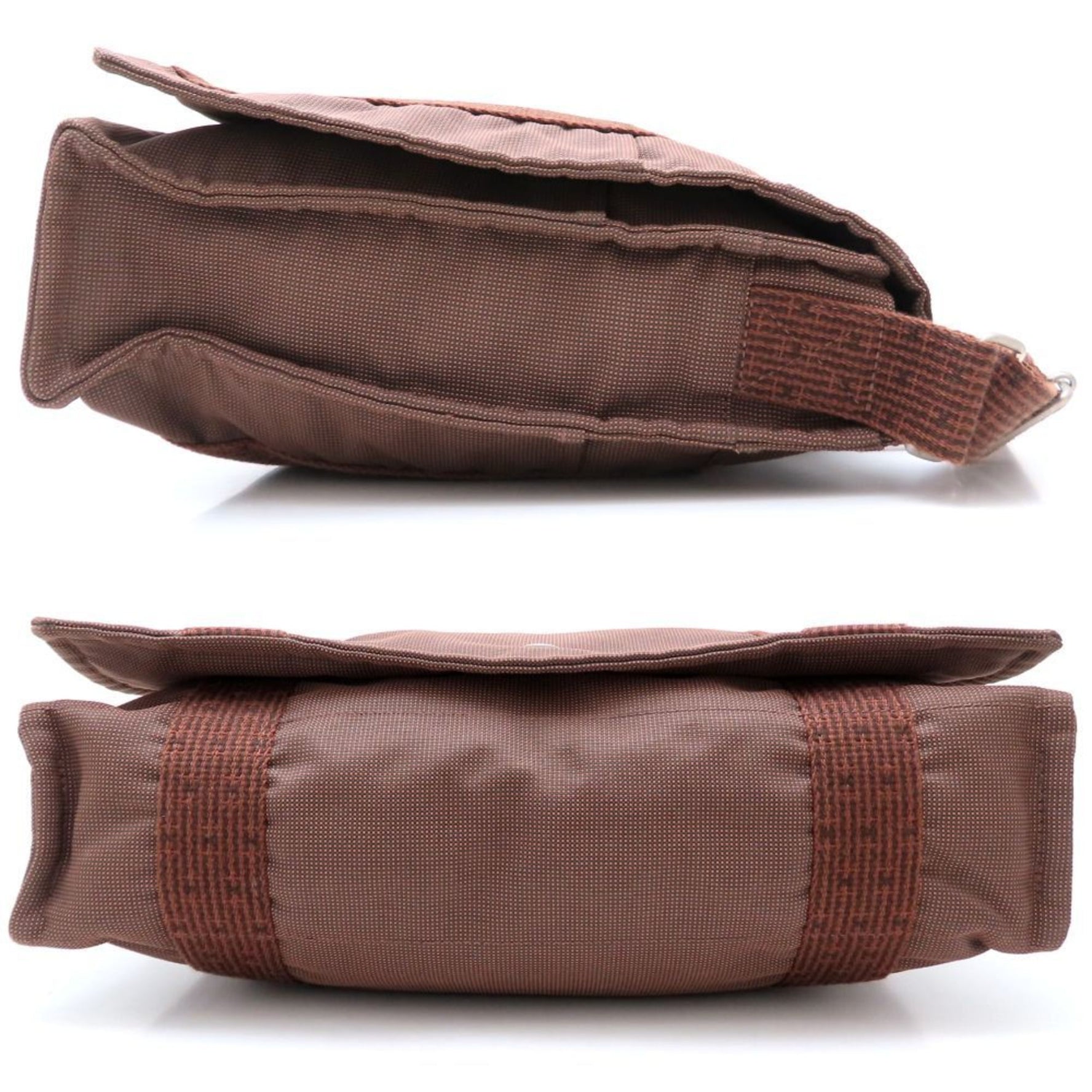 HERMES Bassas GM Air Line Shoulder Bag in Nylon Canvas, Men's