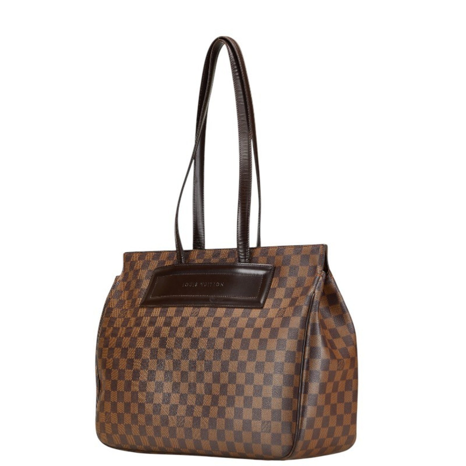Louis Vuitton Damier Parioli GM Tote Bag Ebene Brown Leather LOUIS VUITTON