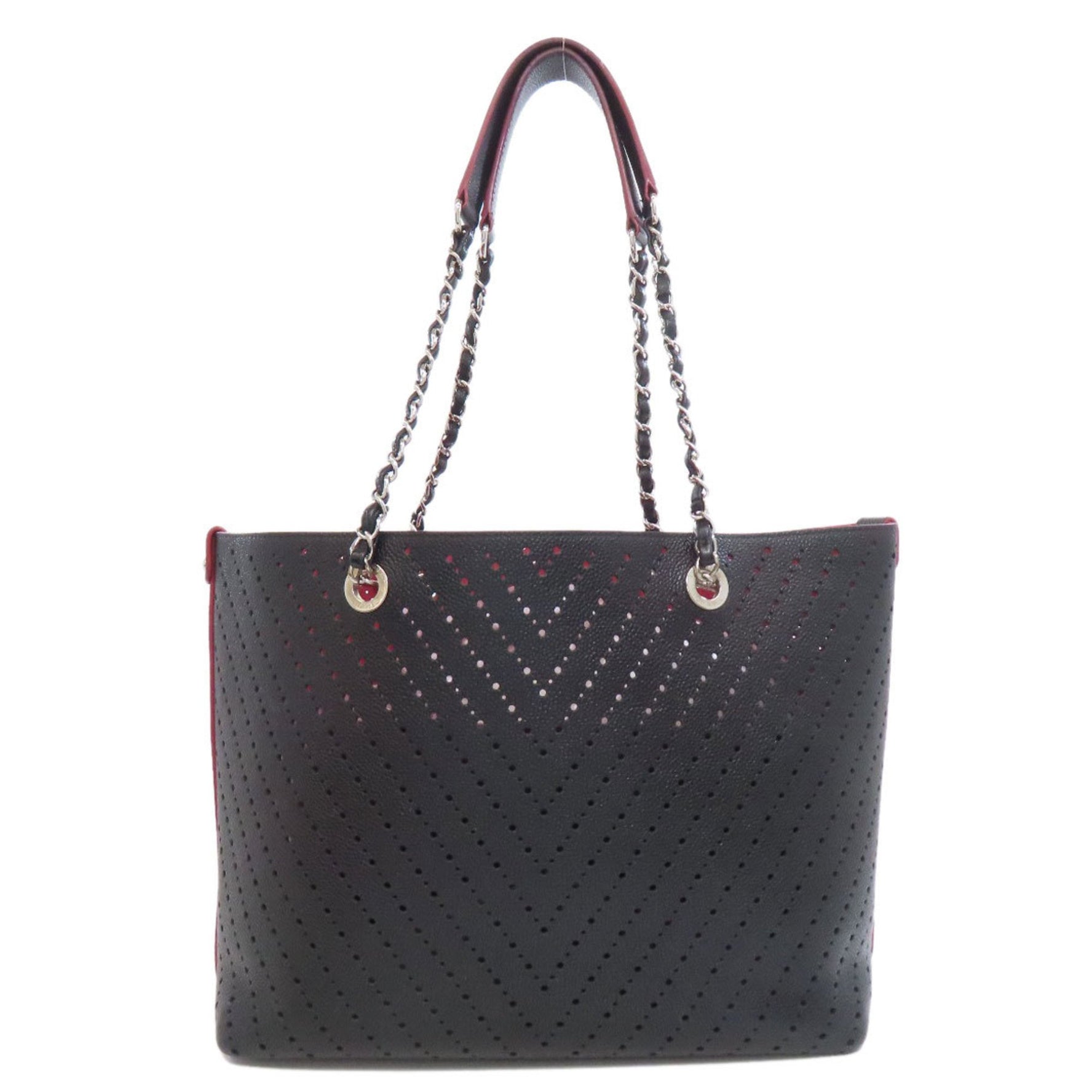 Chanel Chain Tote Punching Bag Grained Calfskin