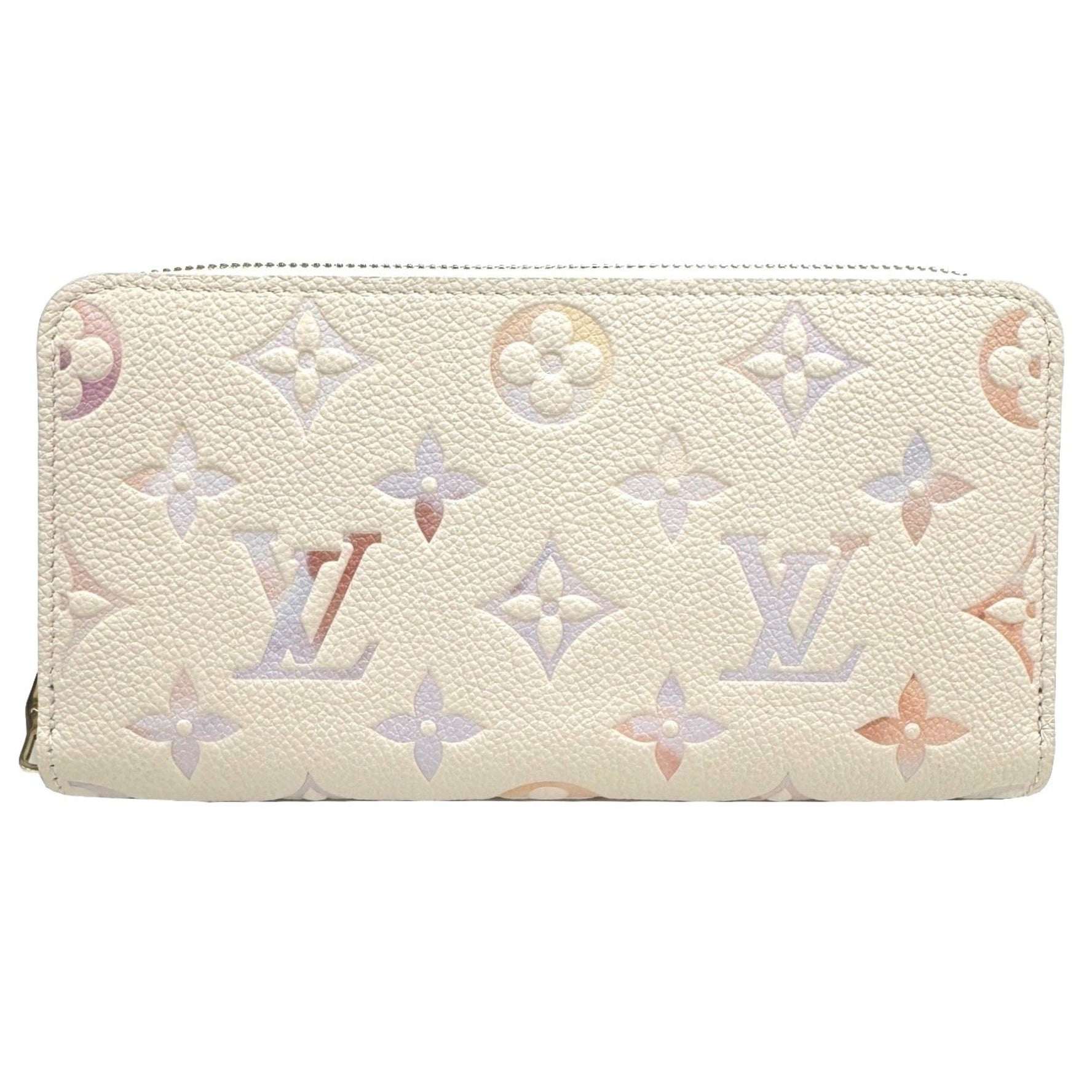Louis Vuitton Zippy Wallet Monogram Empreinte Dream Beige RFID Long