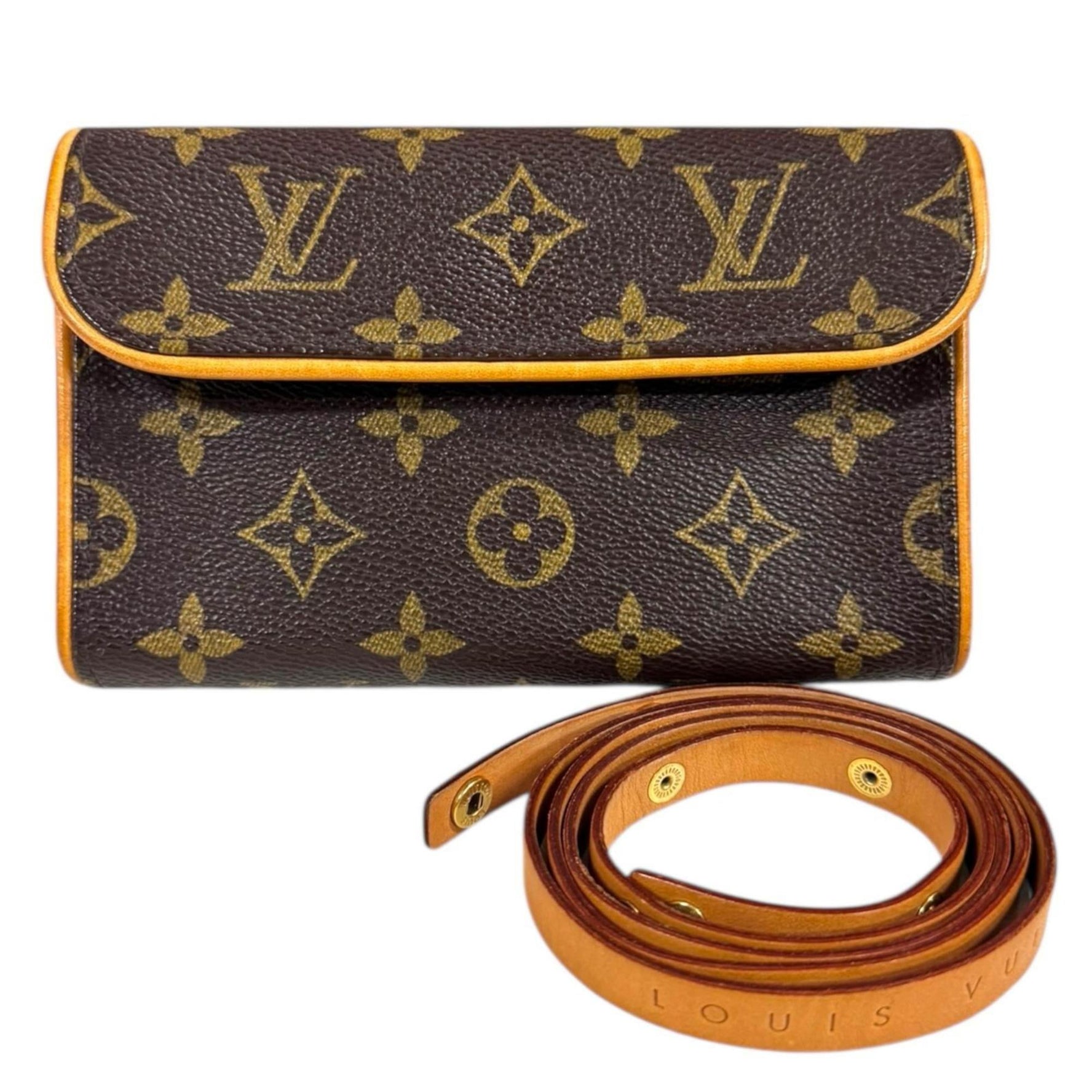 Louis Vuitton Pochette Florentine Monogram Waist Bag Canvas Brown LOUIS VUITTON