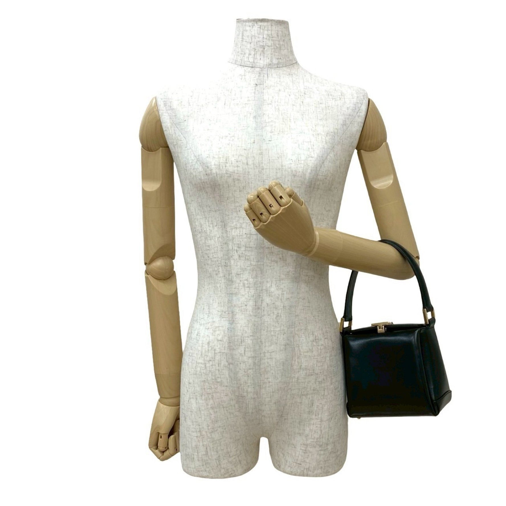 GUCCI G logo gold hardware genuine leather handbag mini tote bag pouch