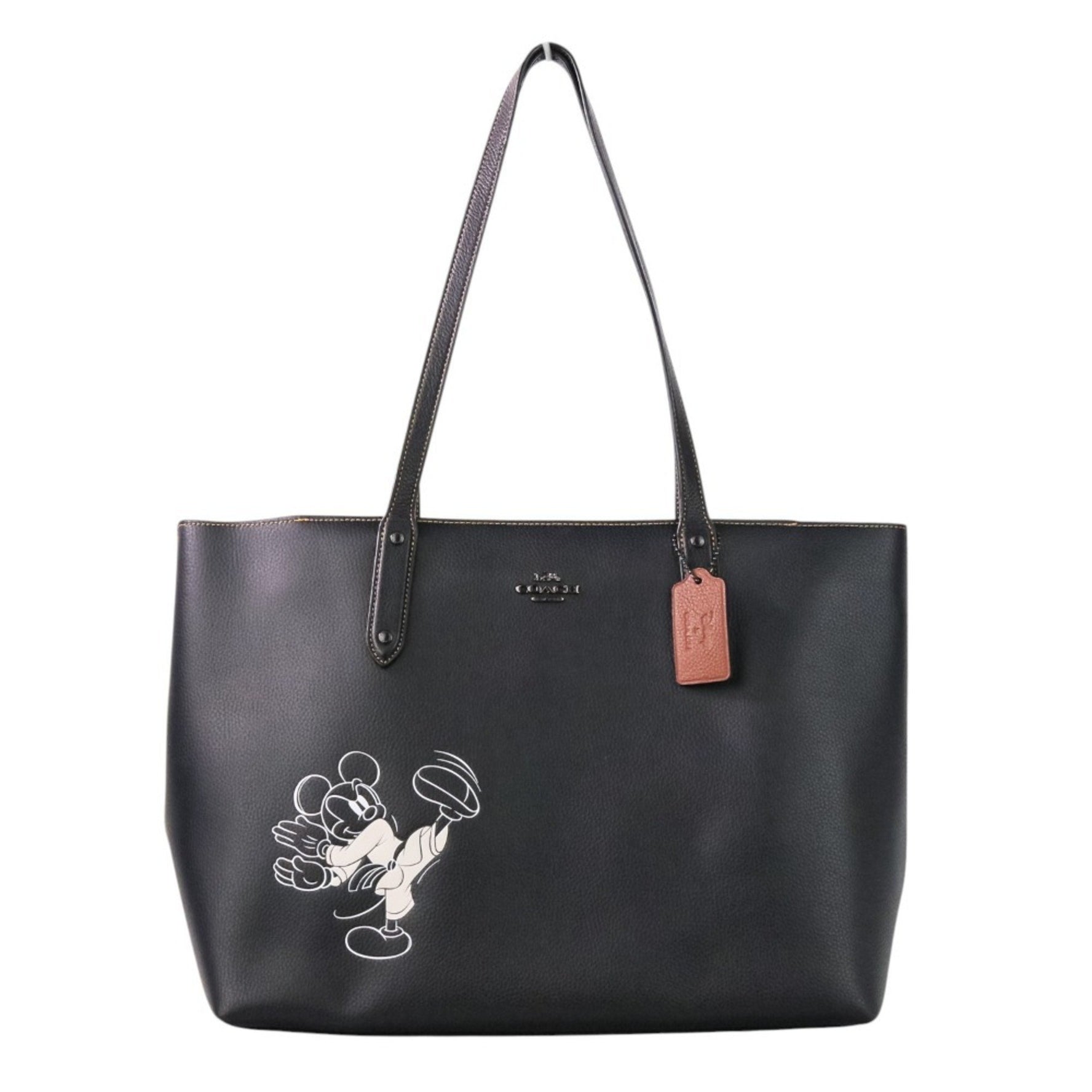 COACH Disney Collaboration Mickey Mouse Leather Tote Bag 3911