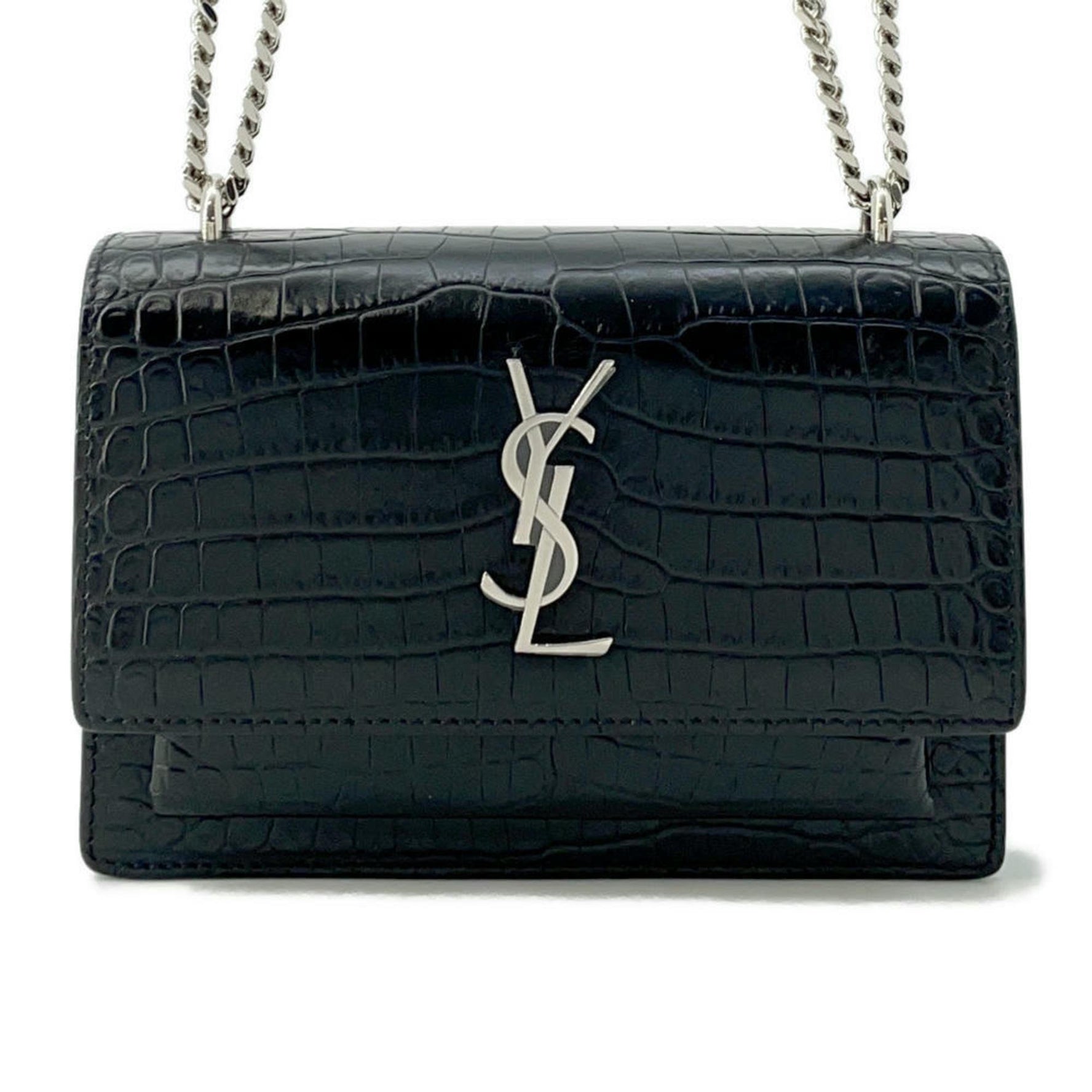 Saint Laurent Chain Wallet Sunset SAINT LAURENT PARIS YSL Black