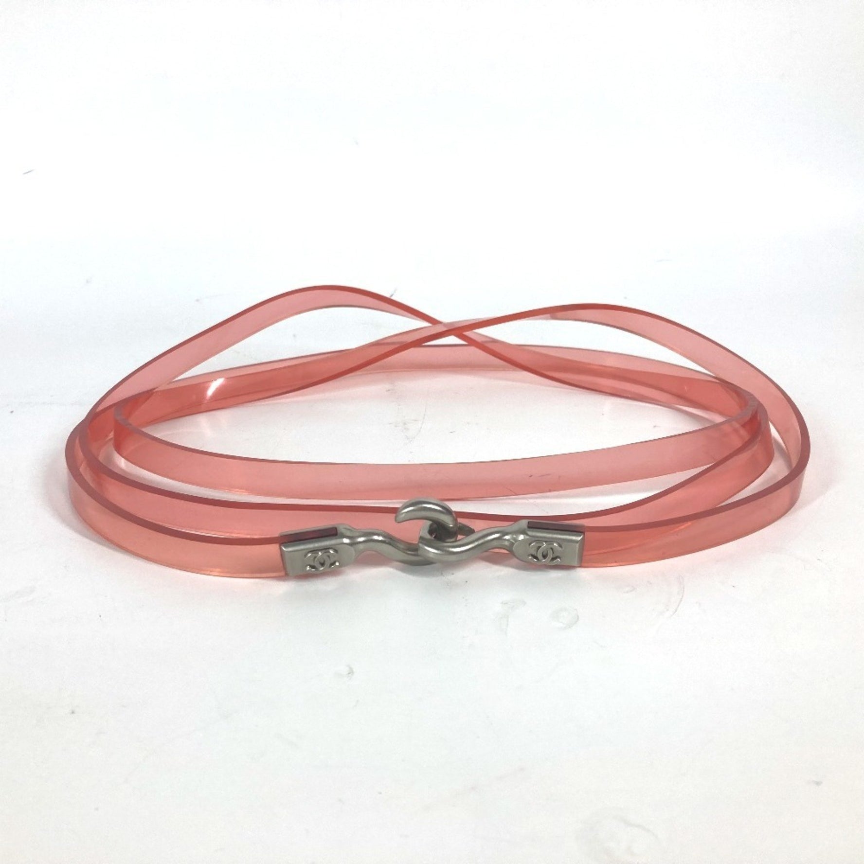 CHANEL 00C CC Coco Mark Belt Vinyl Women's Pink