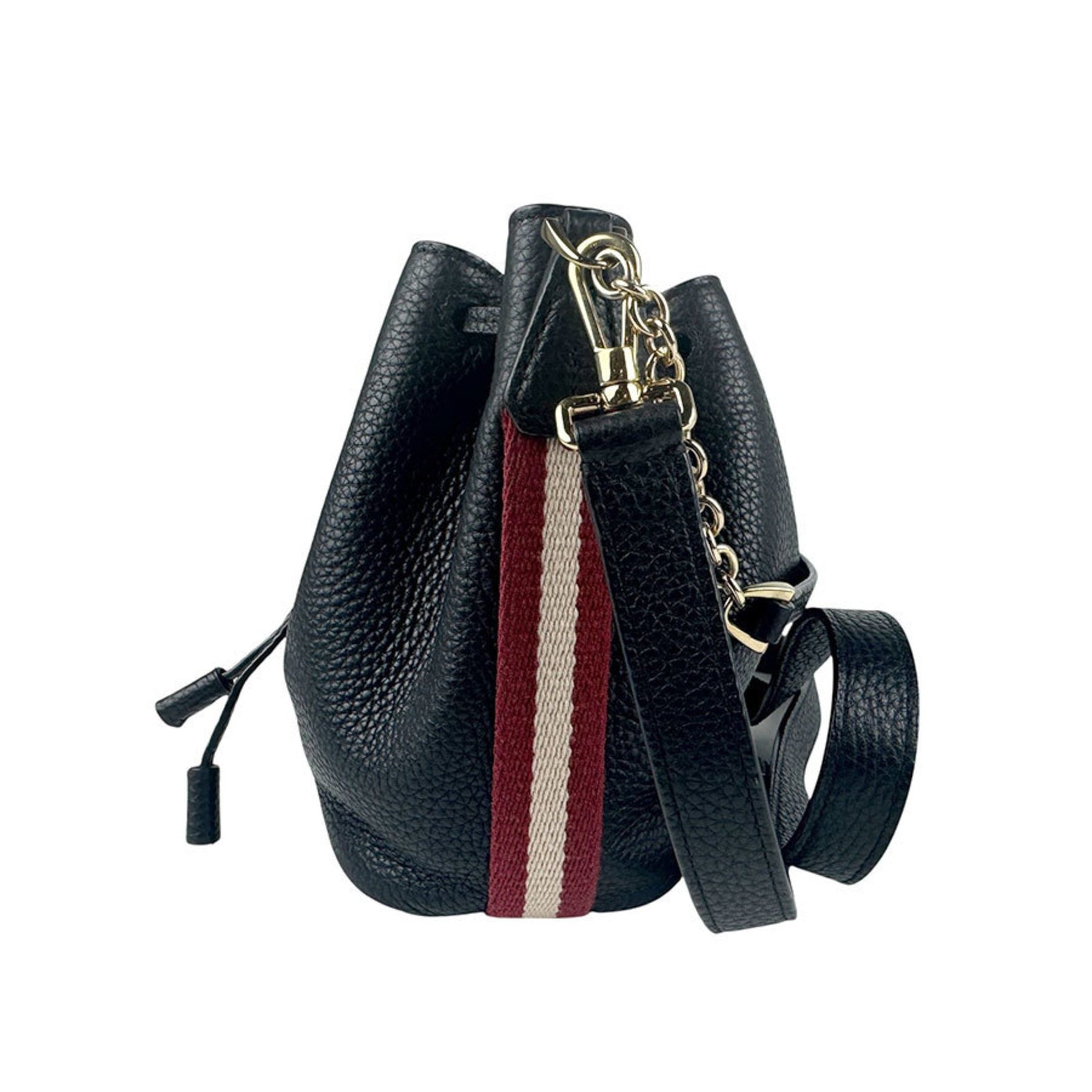 Bally Women's Handbag Shoulder Bag in Black and Gold Leather (z6713)