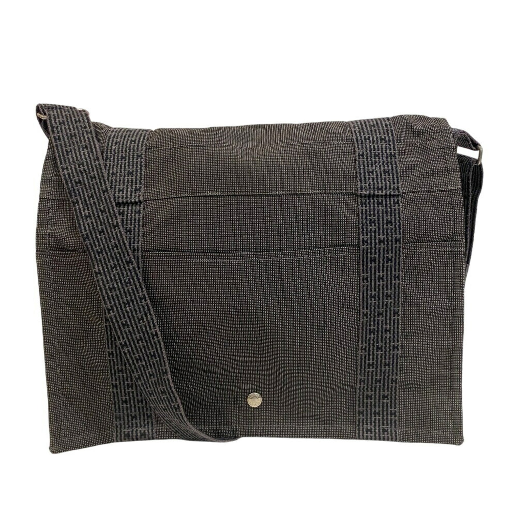 HERMES Hermes Bassus MM Air Line Shoulder Bag, Women's, Gray, Unisex
