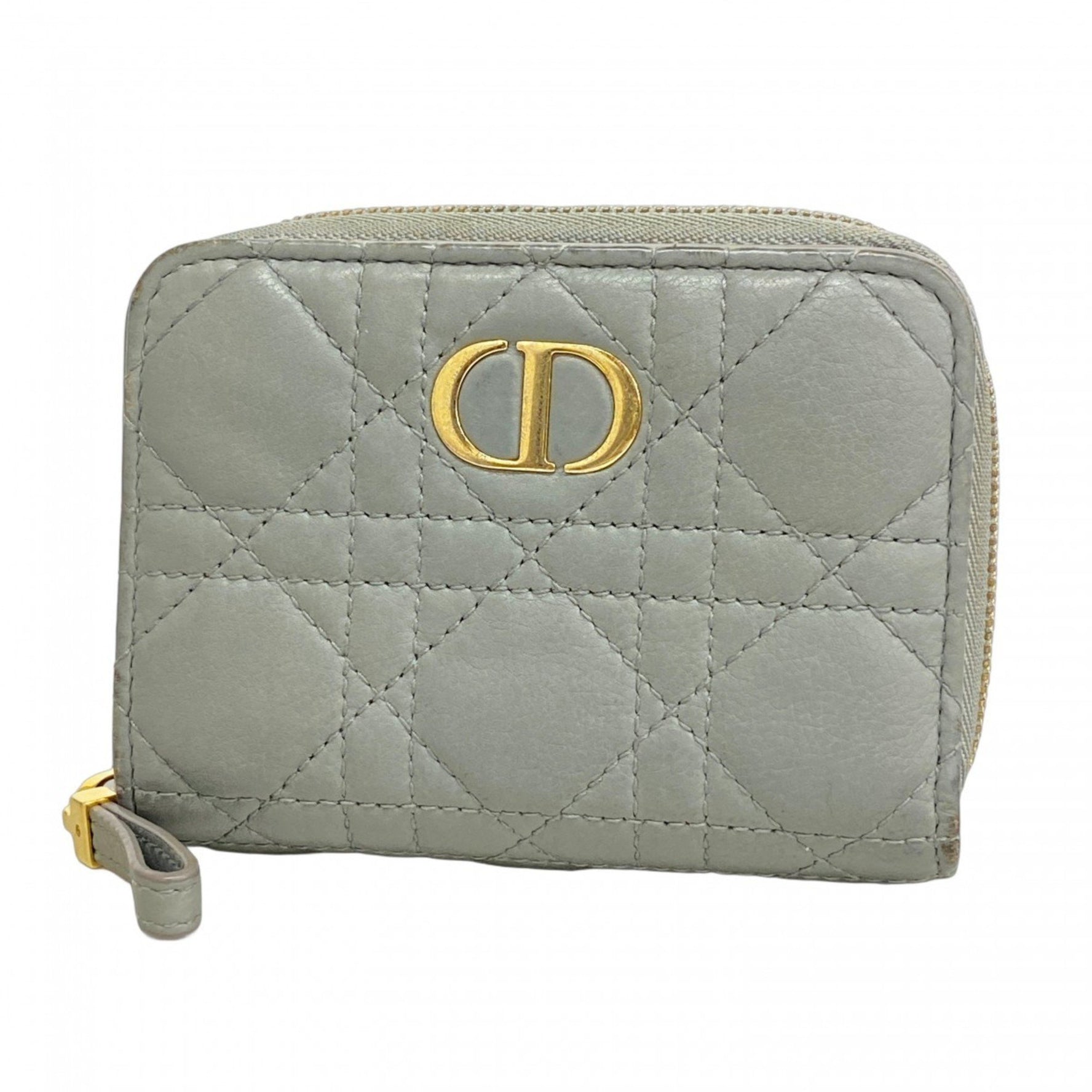 Christian Dior Cannage Caro Scarlet Leather Wallet