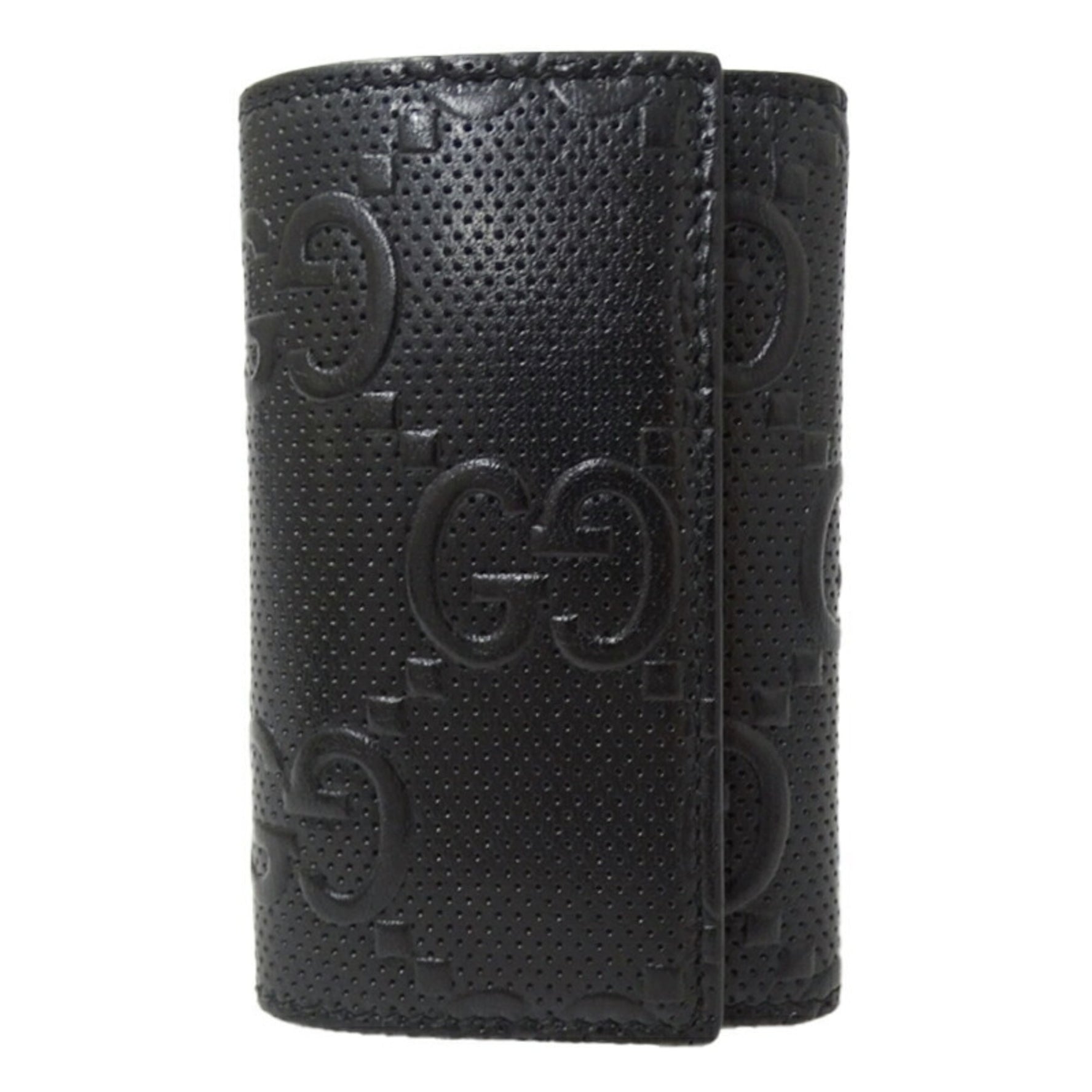 GUCCI Key Case GG Embossed Leather, 6 Rings, Unisex
