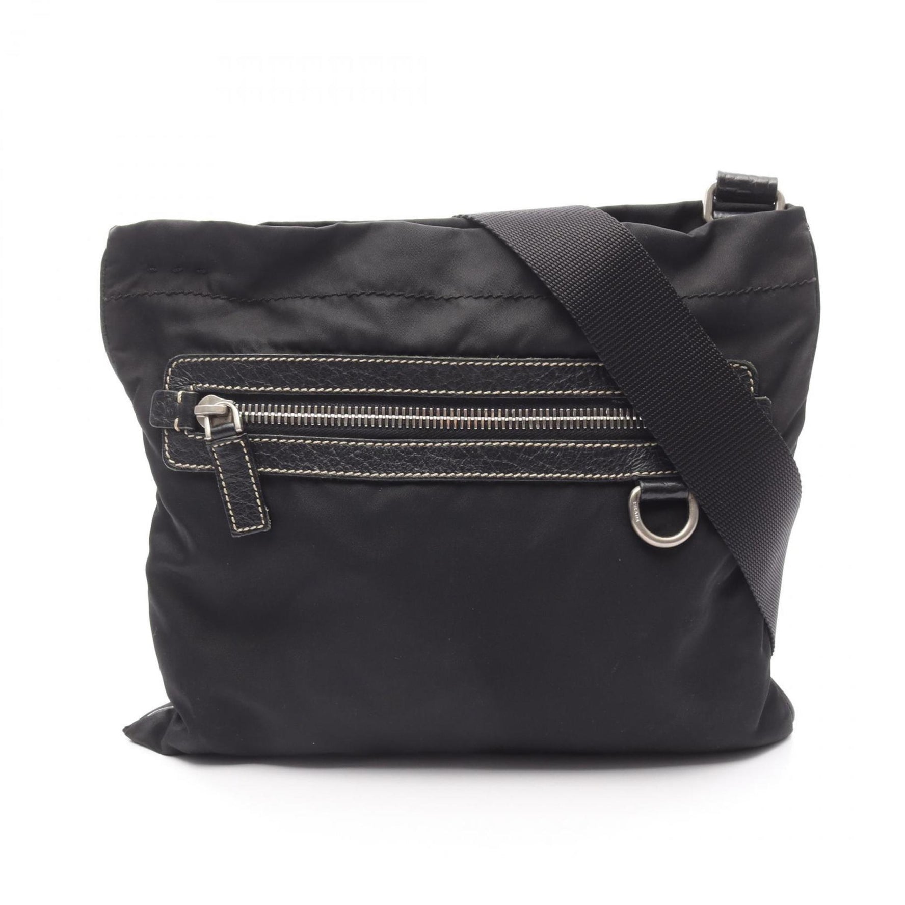 Prada shoulder bag, nylon and leather