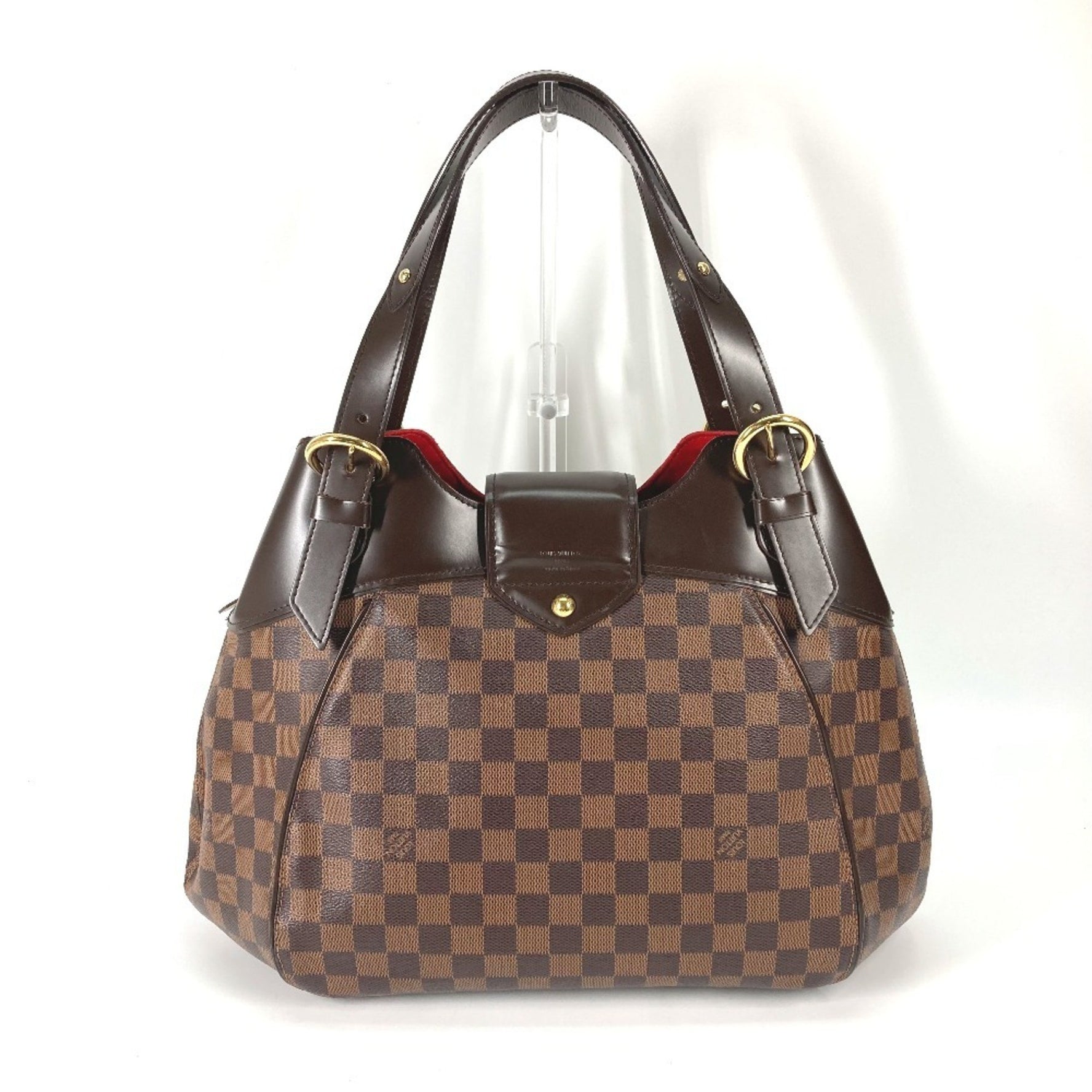 LOUIS VUITTON N41540 Damier Sistine GM Tote Bag/Shoulder Bag in Canvas, Women's, Ebene Brown