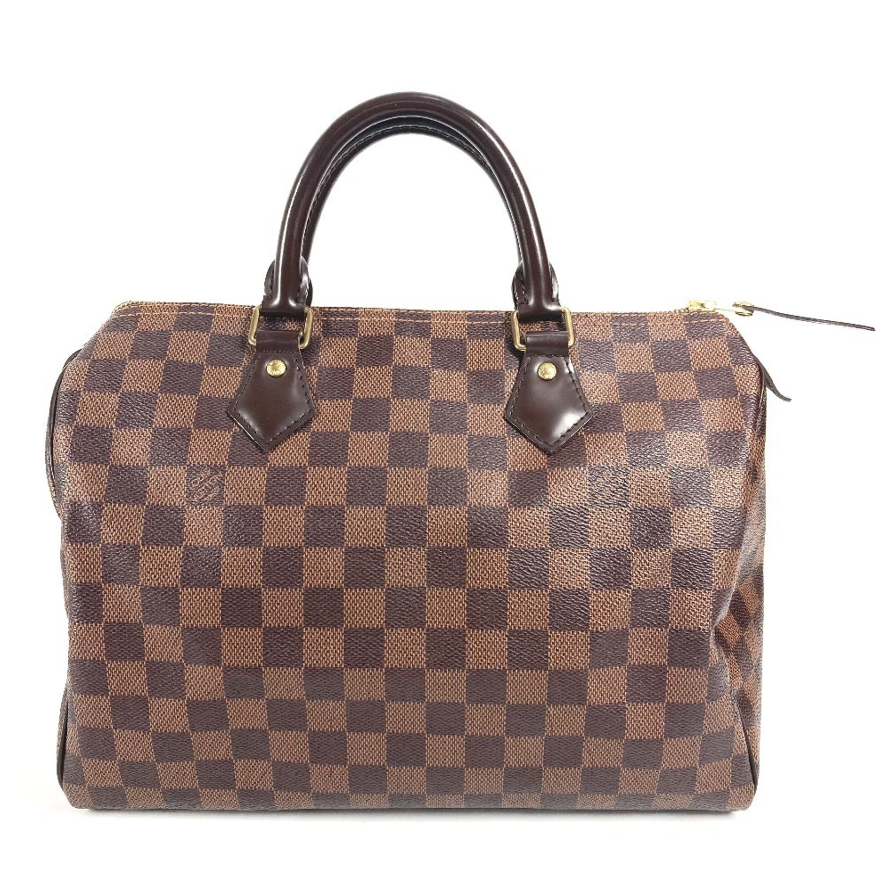 LOUIS VUITTON Damier Speedy 30 Mini Boston Bag, Handbag, Canvas, Women's, Ebene, Brown