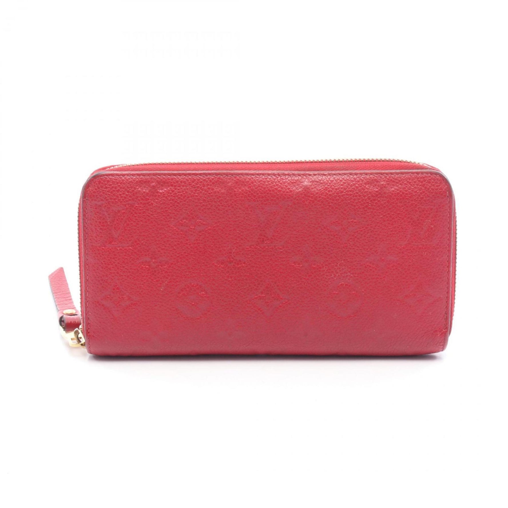 Louis Vuitton Zippy Wallet, Monogram Empreinte Leather, Red