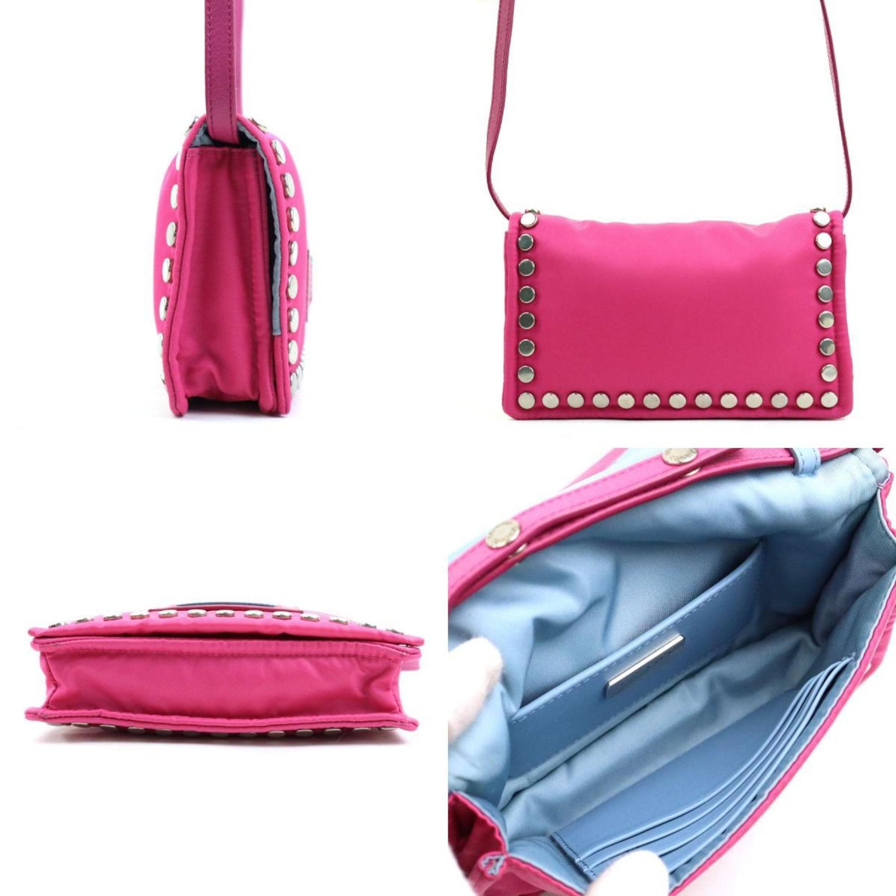 PRADA shoulder bag nylon leather