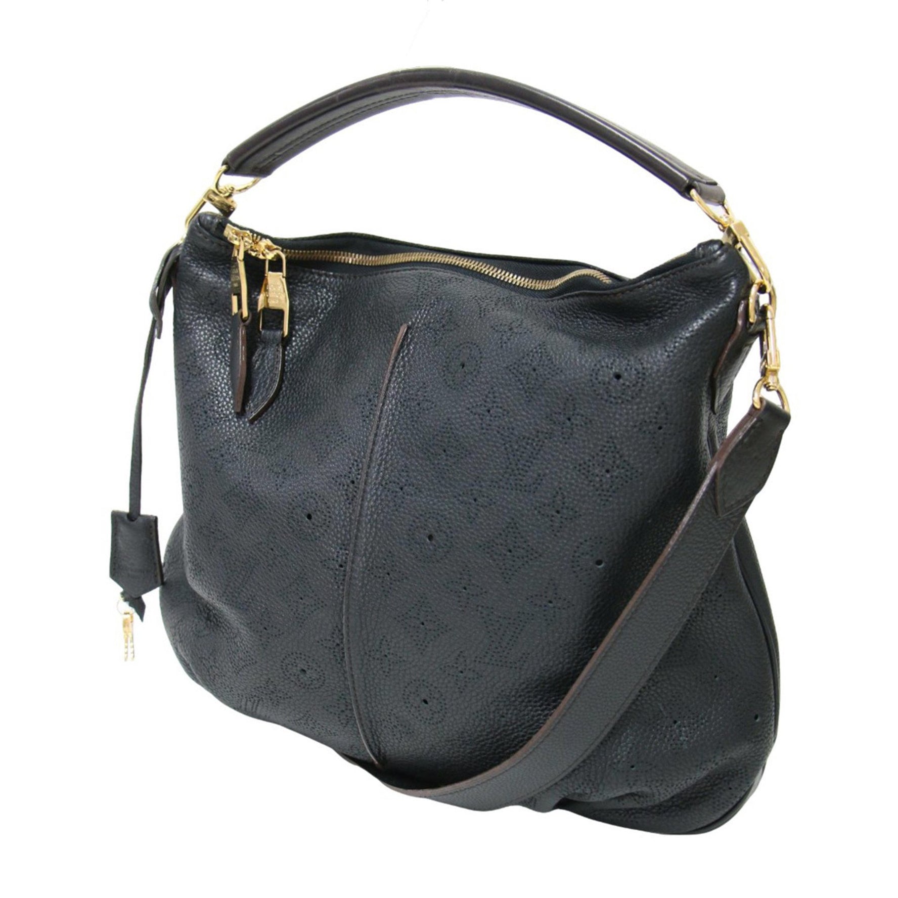 Louis Vuitton Monogram Mahina Selene PM Shoulder Bag in and Gold, Hobo Leather