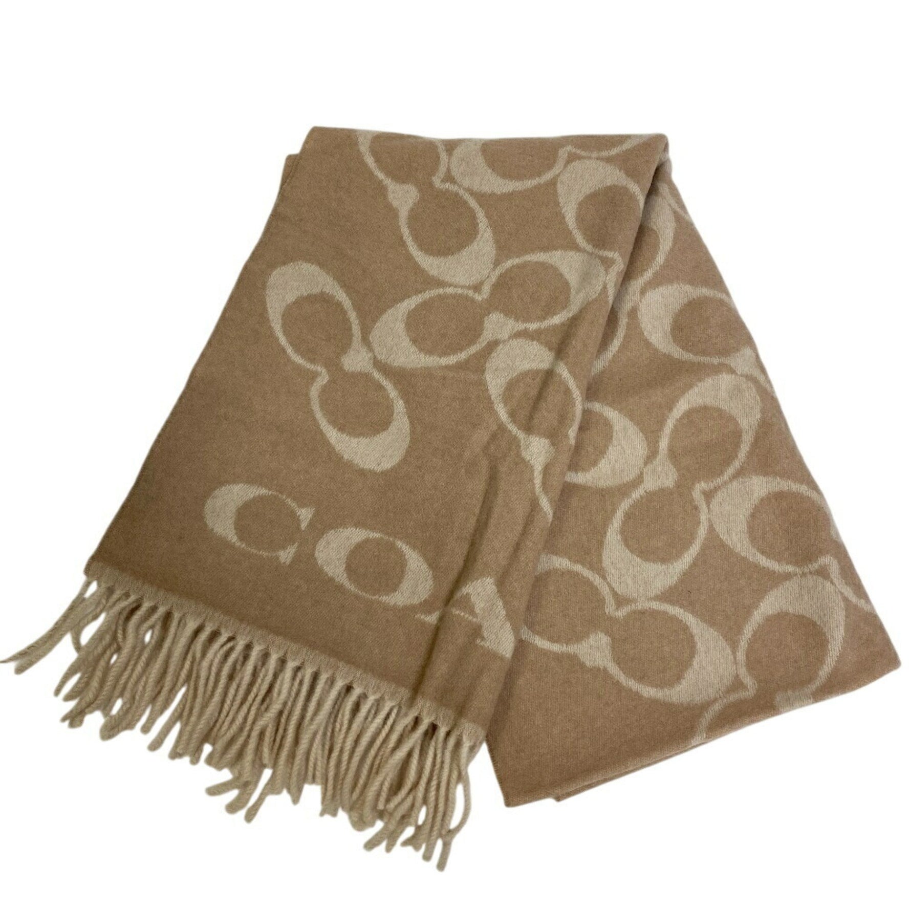COACH Signature Scarf, Fluffy, Thick