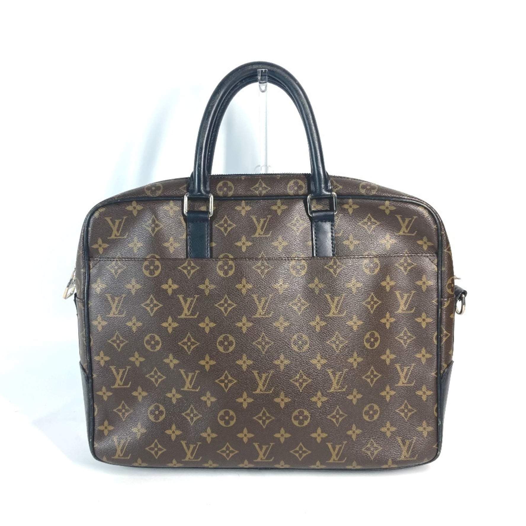 Louis Vuitton Monogram Macassar Soft Briefcase Bag Handbag Document Business Canvas Leather Men's Brown