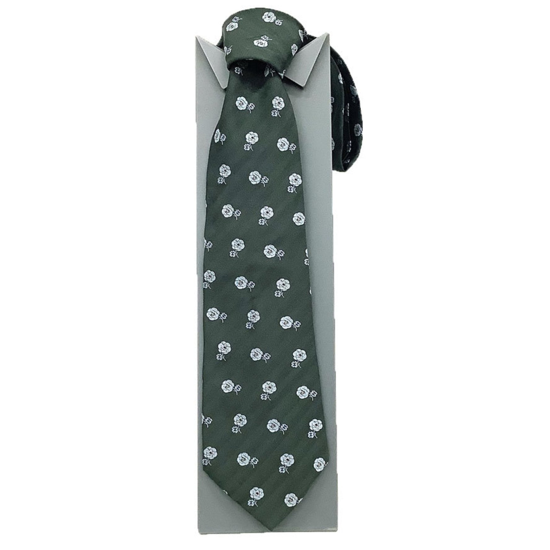CHANEL Camellia Coco Mark Silk Tie in