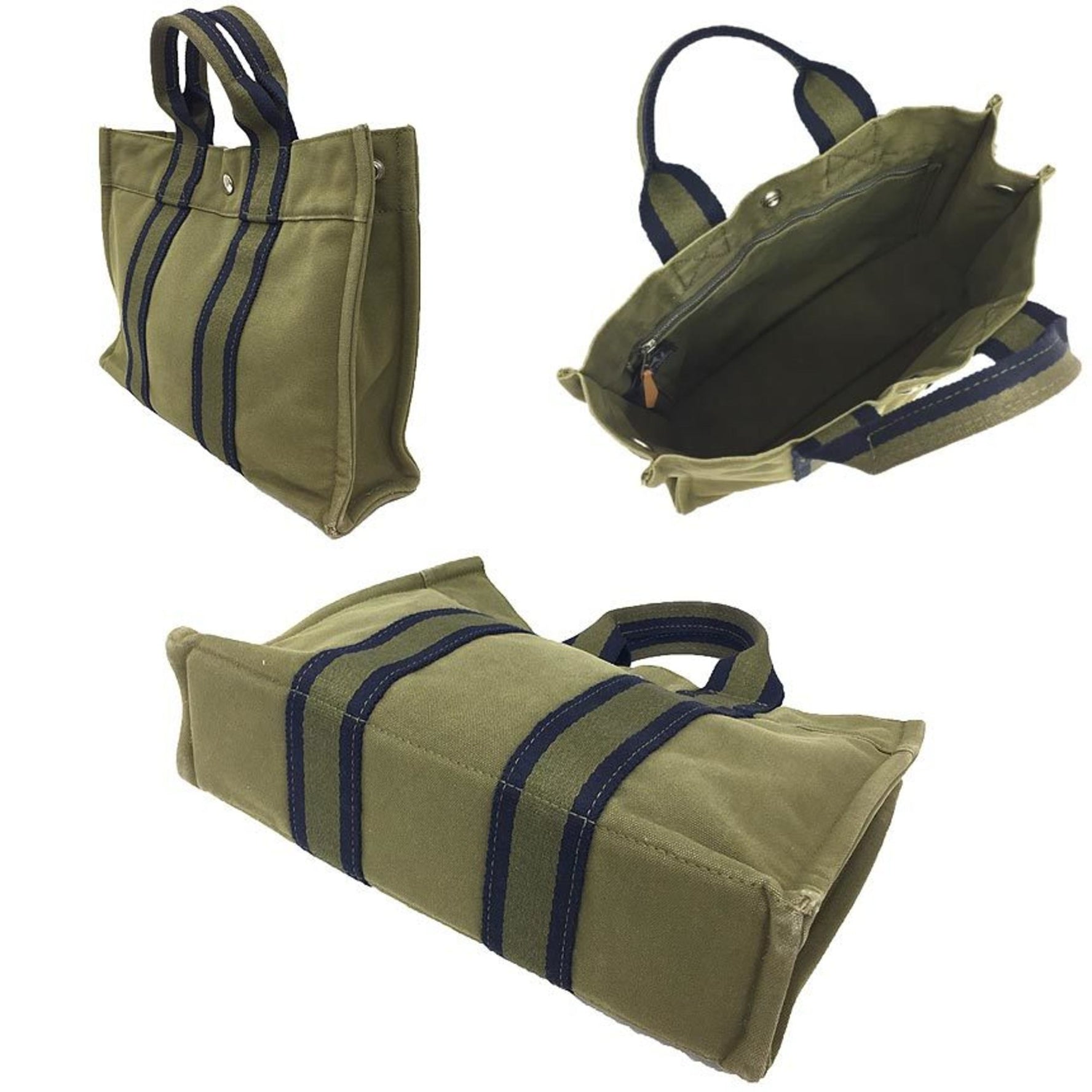 HERMES Foul Tote PM Bag, Hand Tote, Khaki.